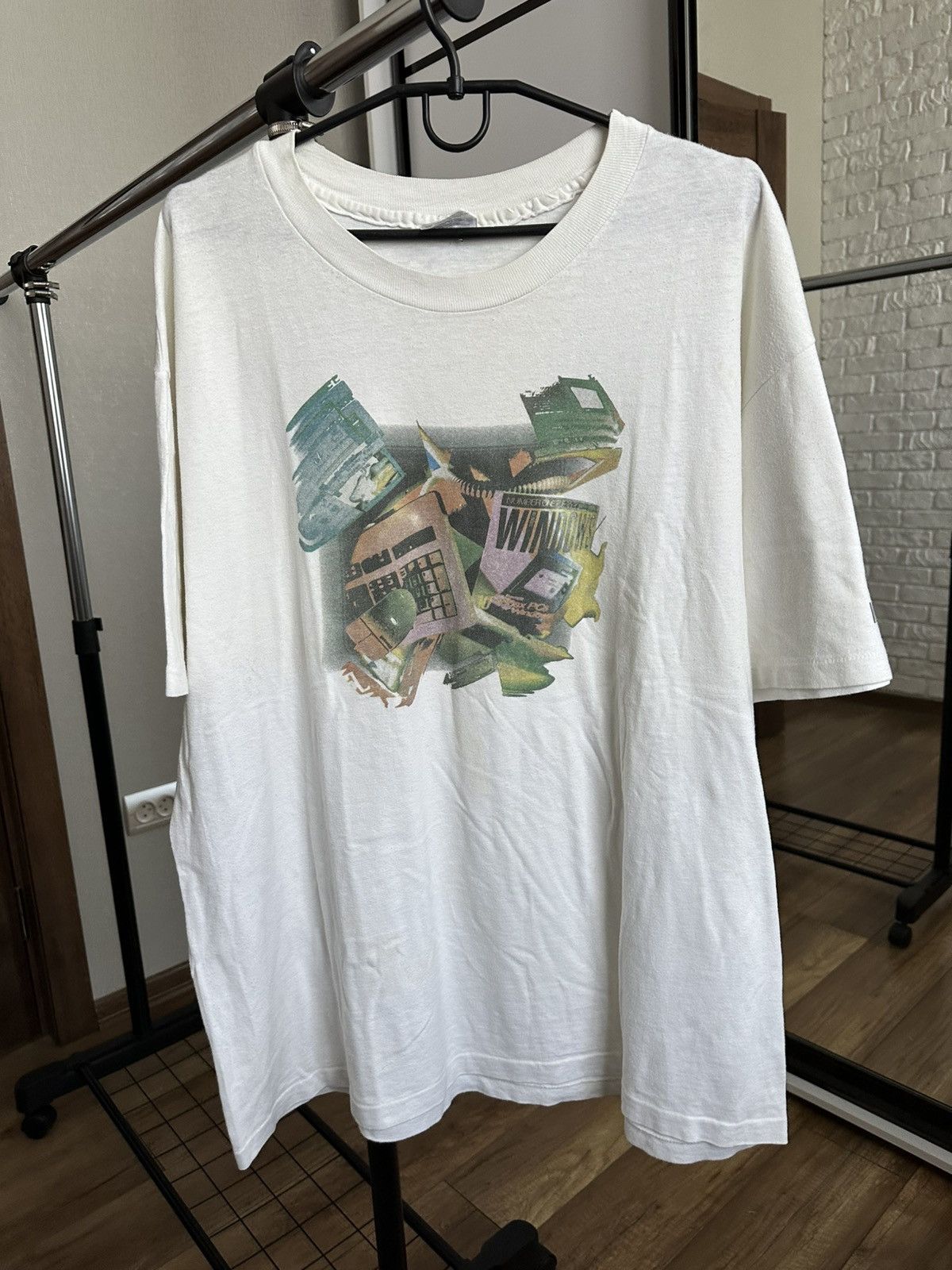 Vintage Windows Vintage Big Logo T-Shirt Tee 90s Size US XL / EU 56 / 4 - 2 Thumbnail
