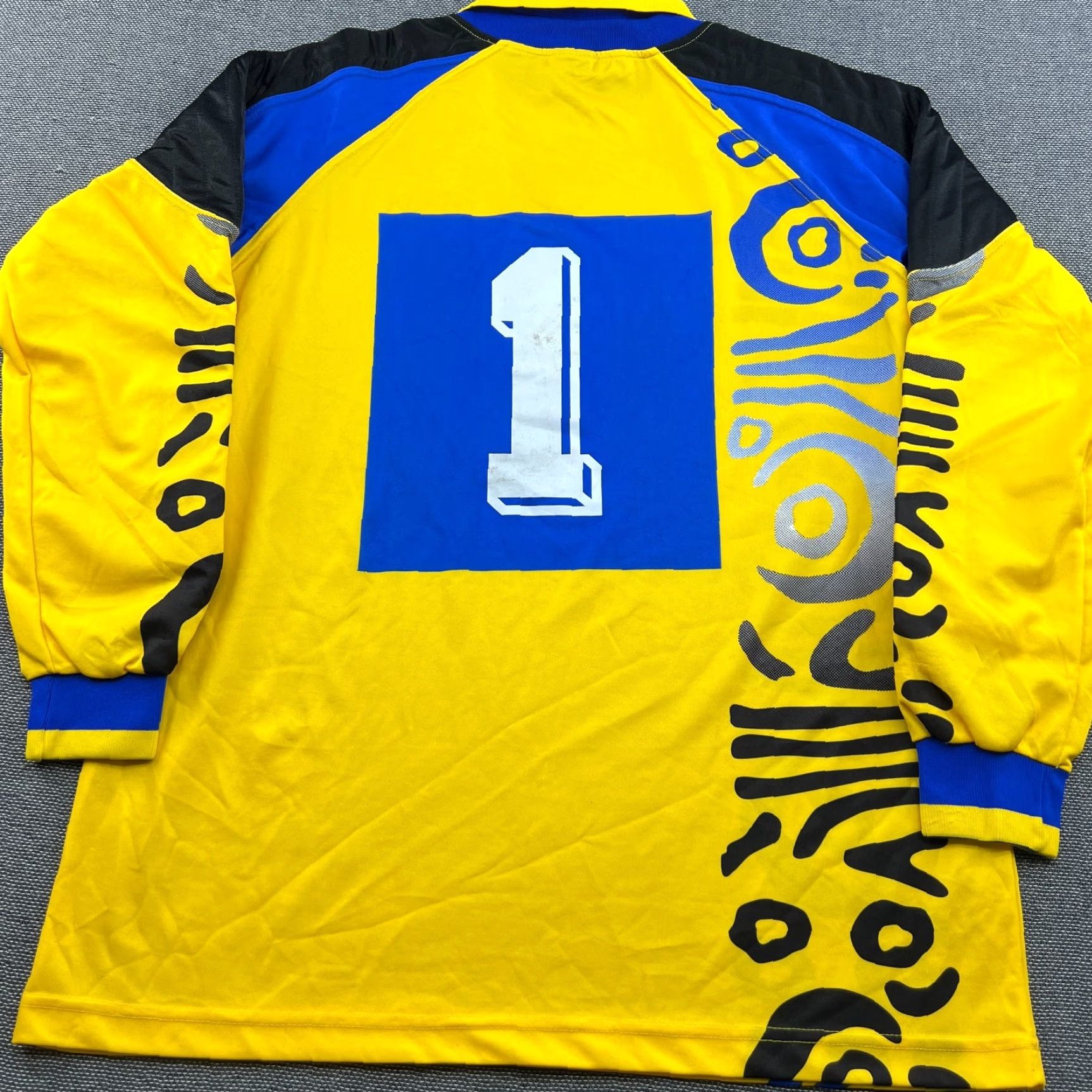 Asics AS Roma ASICS Template Shirt 90s Goalkeeper Football Jersey Mens XL Long Sleeve Multicolor Moisture Wicking Quick Dry Athletic Football Jersey Mens XL Size US XL / EU 56 / 4 - 3 Thumbnail