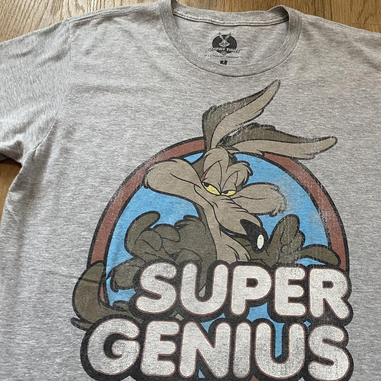 Destroy Lonely Grey Looney Tunes Wile E Coyote Super Geniuse Size US M / EU 48-50 / 2 - 2 Thumbnail