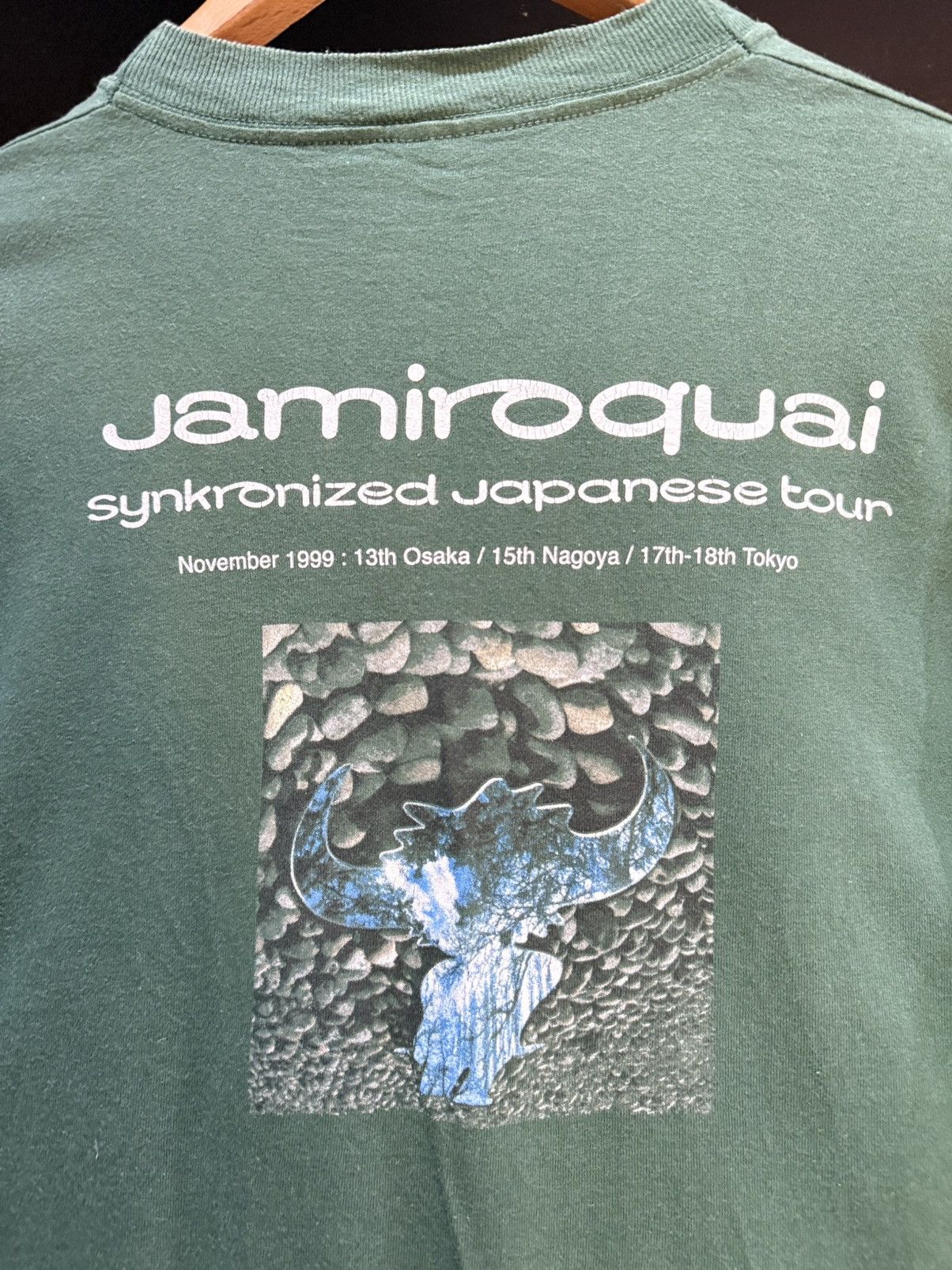 Band Tees Rare Vintage 90s STNKRONIZED JAMIROQUAI Tour Sun Faded Ree Size US L / EU 52-54 / 3 - 5 Thumbnail