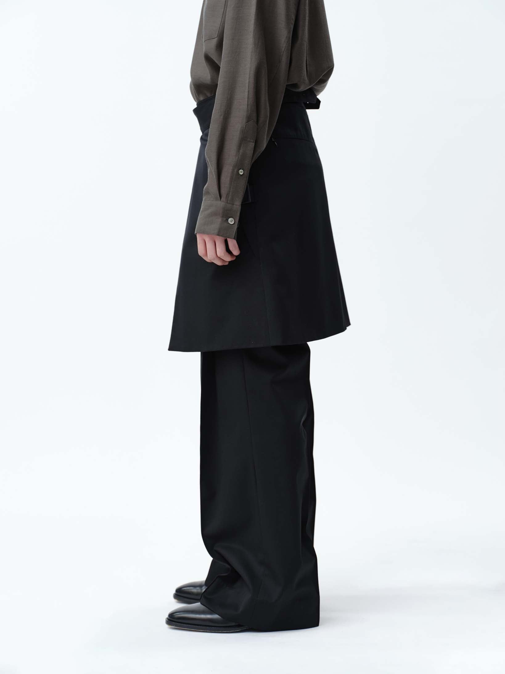Other Sublations - SUPER140 WOOL WRAP GURKHA SKIRT Size US 29 - 4 Thumbnail