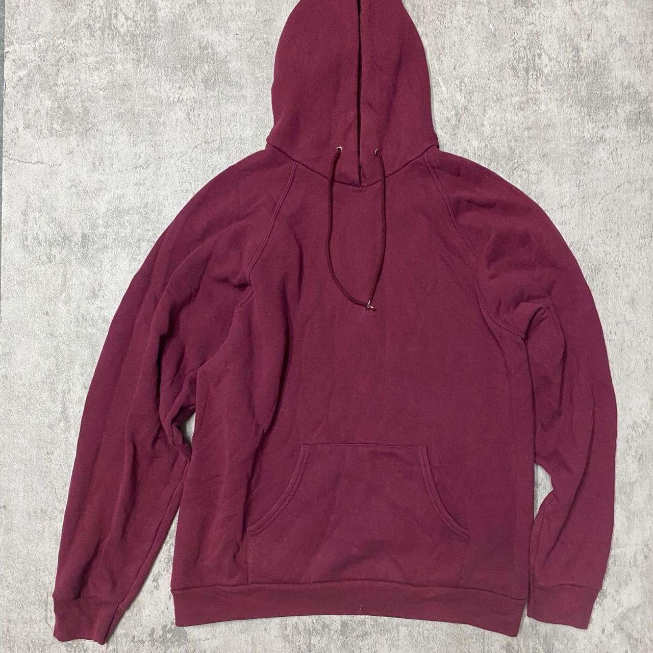 Other Burgundy vintage 90s hoodie, relaxed fit, pit to pit,length Size US L / EU 52-54 / 3 - 1 Thumbnail
