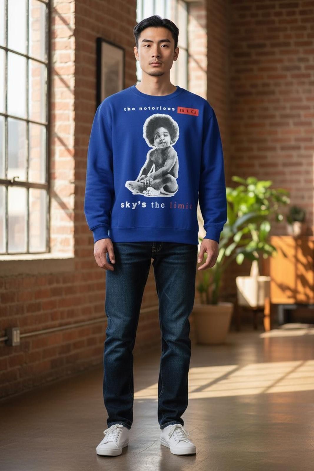 Brooklyn Mint Blue The Notorious B.I.G. Graphic Sweatshirt Size US S / EU 44-46 / 1 - 1 Thumbnail