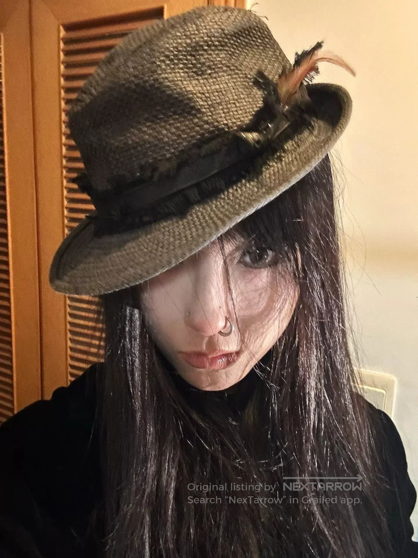 14th Addiction Woven Feather Mini Hat for Women. Size ONE SIZE - 2 Thumbnail