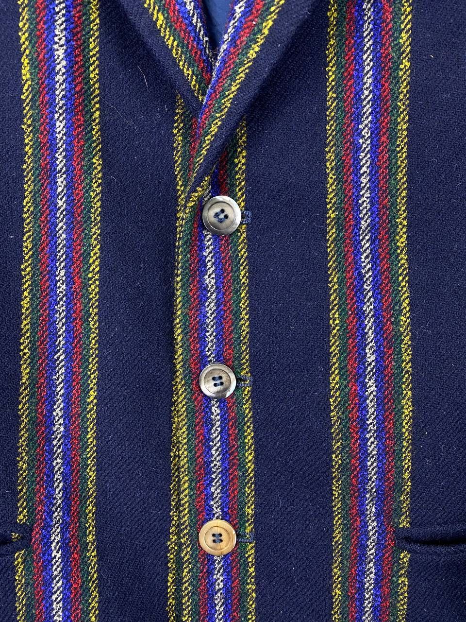Kenzo × Vintage Vintage Kenzo Stripes Multicolour Knit’s Coats Wool Jacket Size US M / EU 48-50 / 2 - 4 Thumbnail