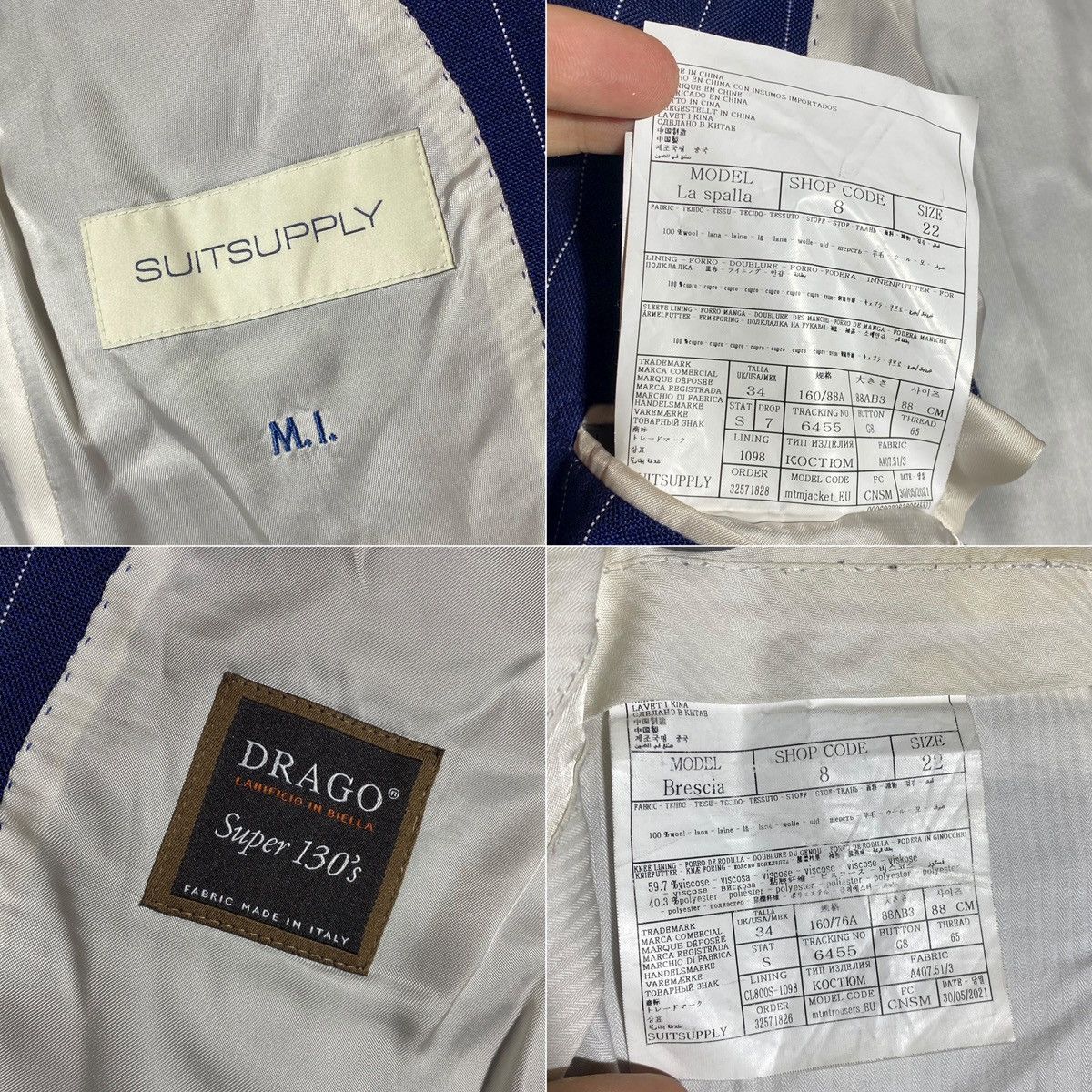 Suitsupply Suitsupply Pinstripes Suit La Spalla Single Breasted Size 40R - 2 Thumbnail