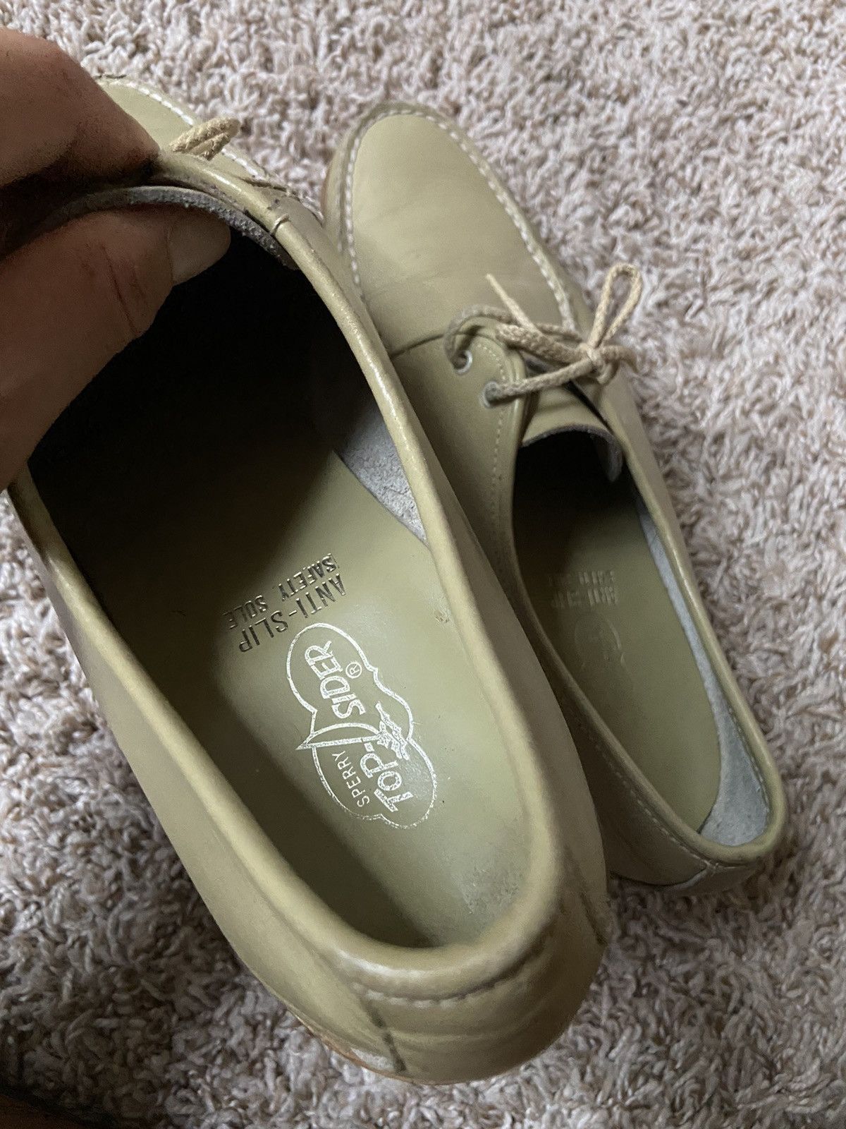 Sperry × Vintage Vintage Sperry TopSider Seafoam Green Leather Nauti Oxford Size US 9 / EU 42 - 6 Thumbnail