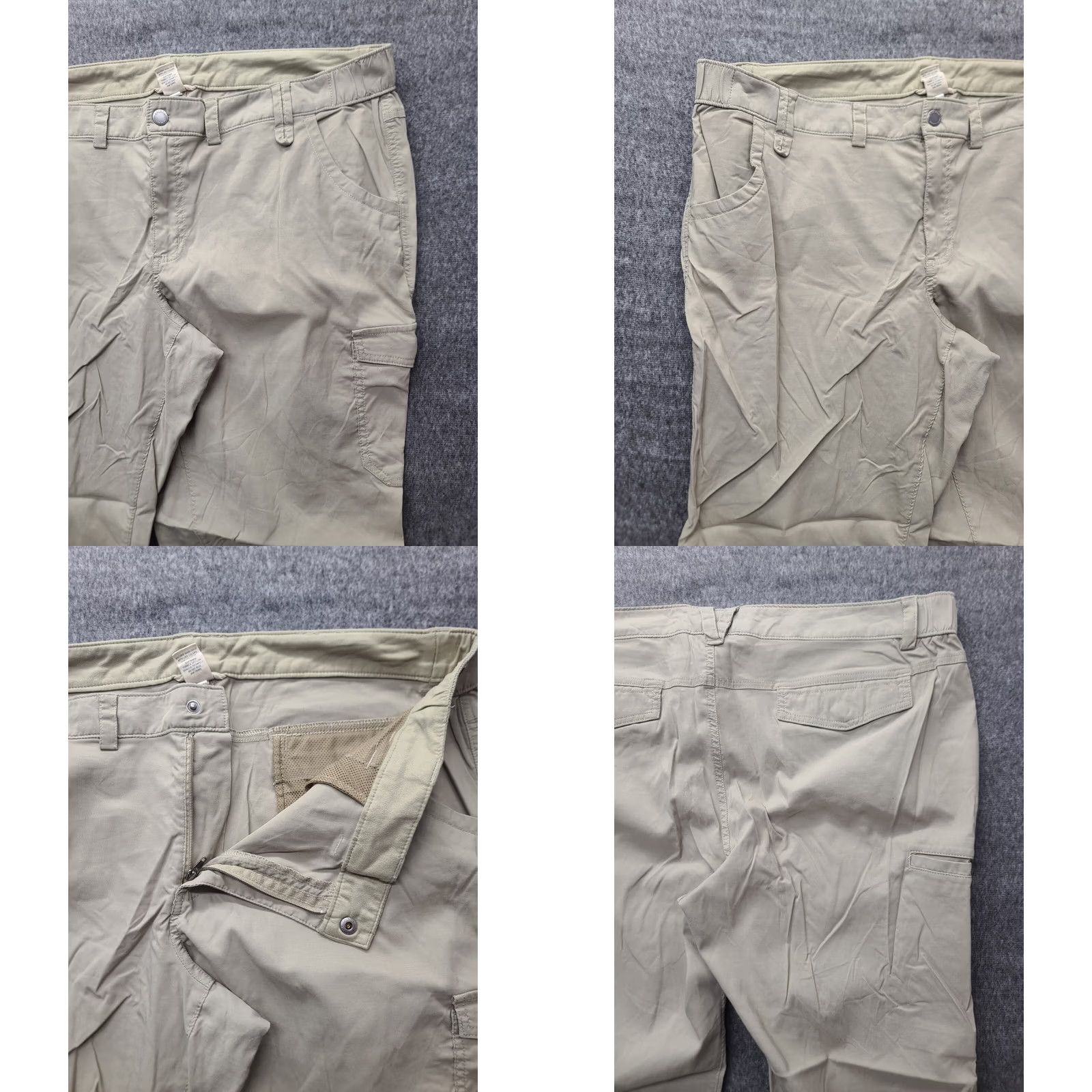 Vintage Duluth Dry on the Fly Pants Womens 20x35 Bootcut Convertible Hiking Cargo Nylon Spandex Beige Regular Inseam 35" Pockets Moisture Wicking Comfort Size 27" / US 4 / IT 40 - 8 Thumbnail