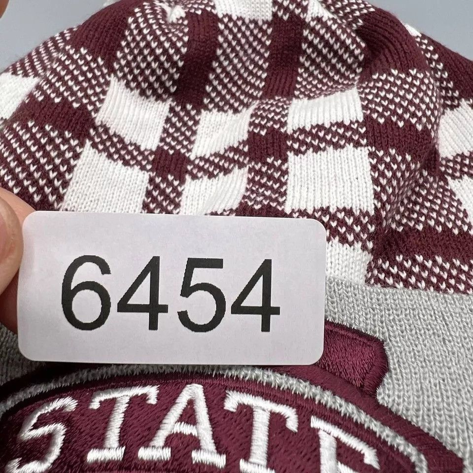 Adidas Mississippi State Bulldogs Hat Men Cuffed Beanie Pom Pom Size ONE SIZE - 4 Thumbnail