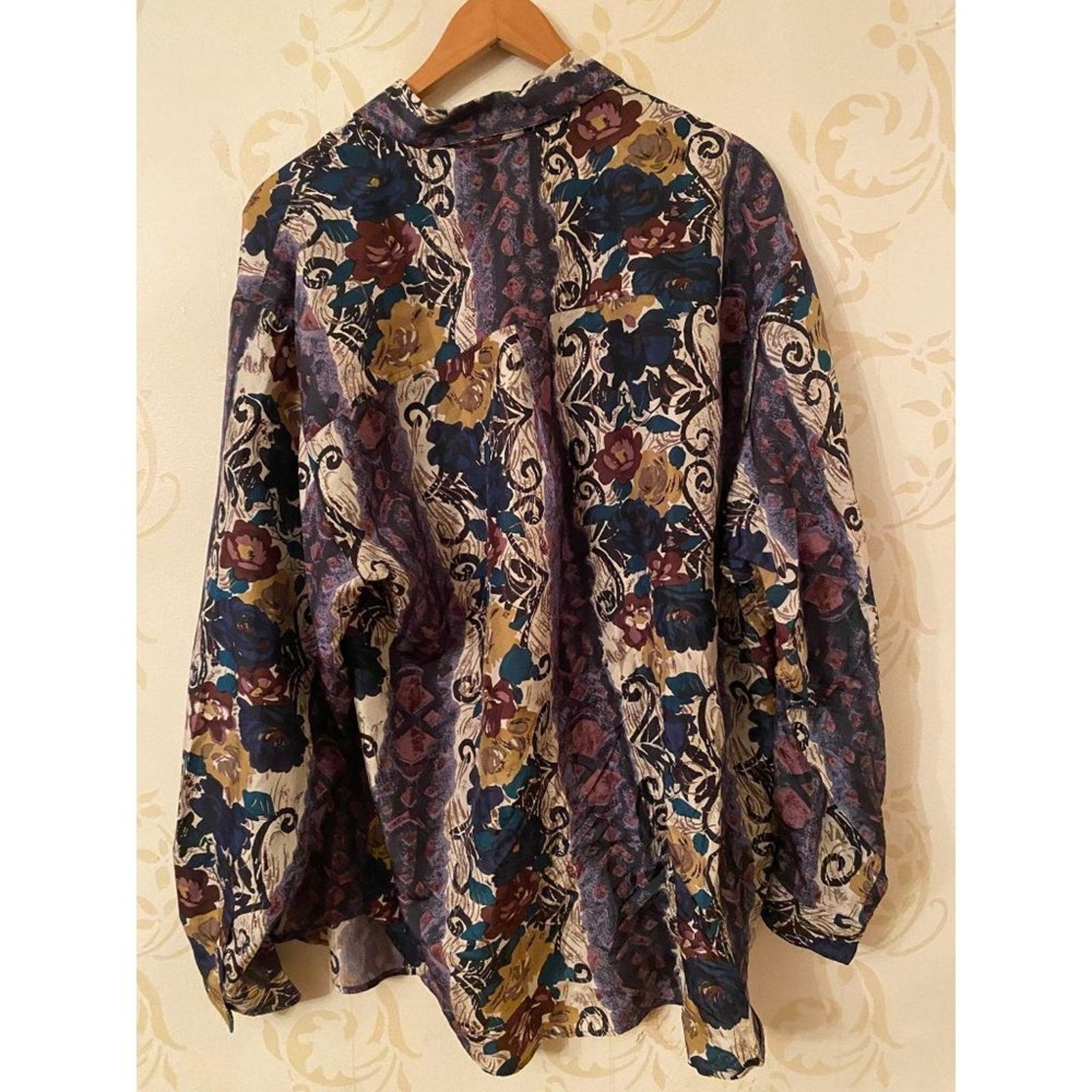Designer Unbranded 100% Silk Stunning Shirt Mens Size US L / EU 52-54 / 3 - 3 Thumbnail