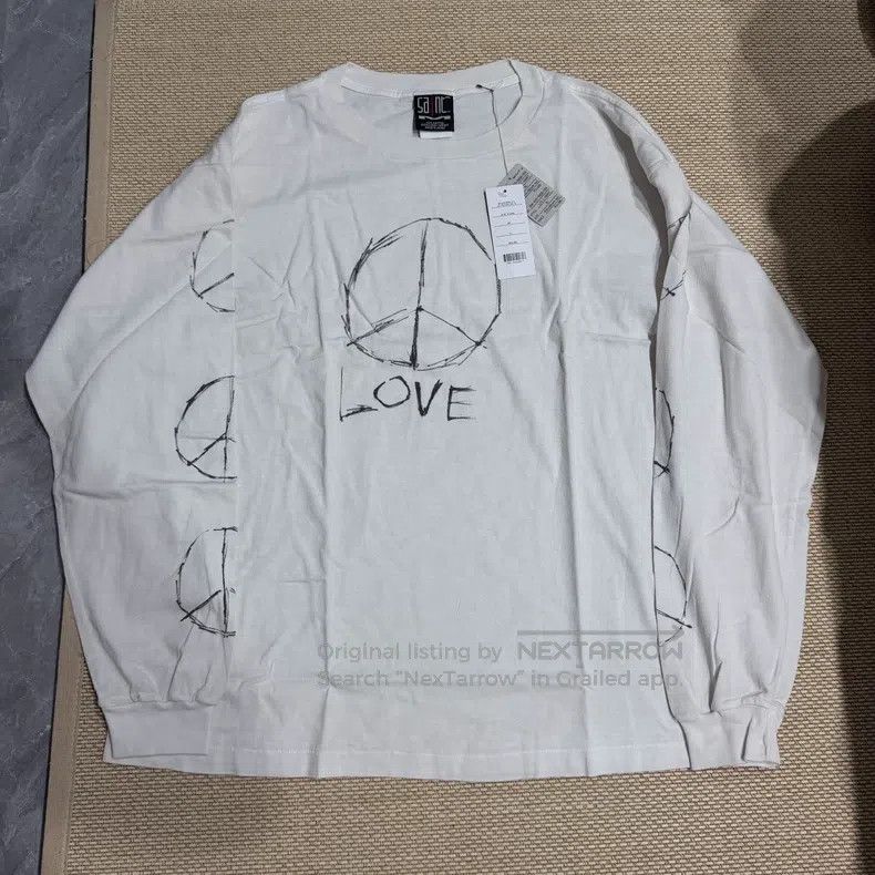 Saint Michael Saint Michael White anti-war peace washed old long sleeves Size US XL / EU 56 / 4 - 1 Thumbnail