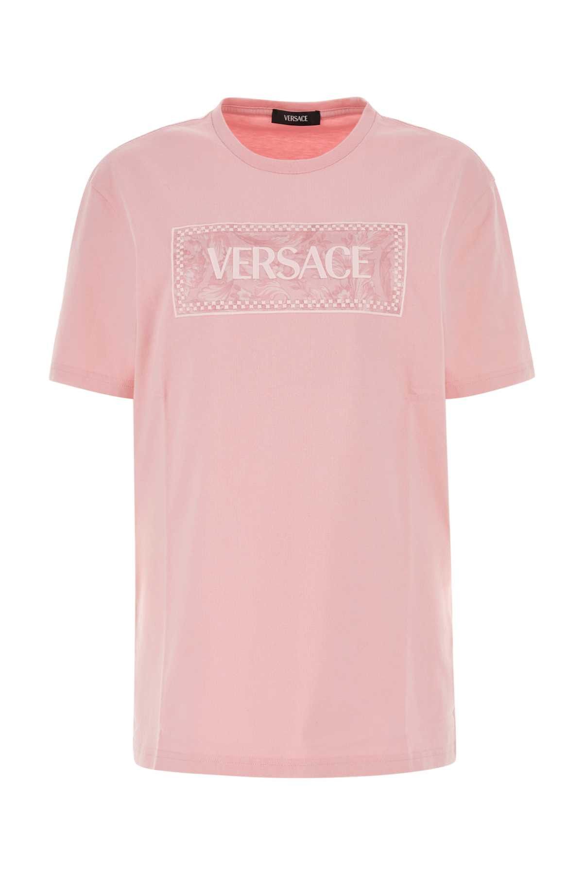 image of Versace Pink Cotton T-Shirt, Women's (Size XS)