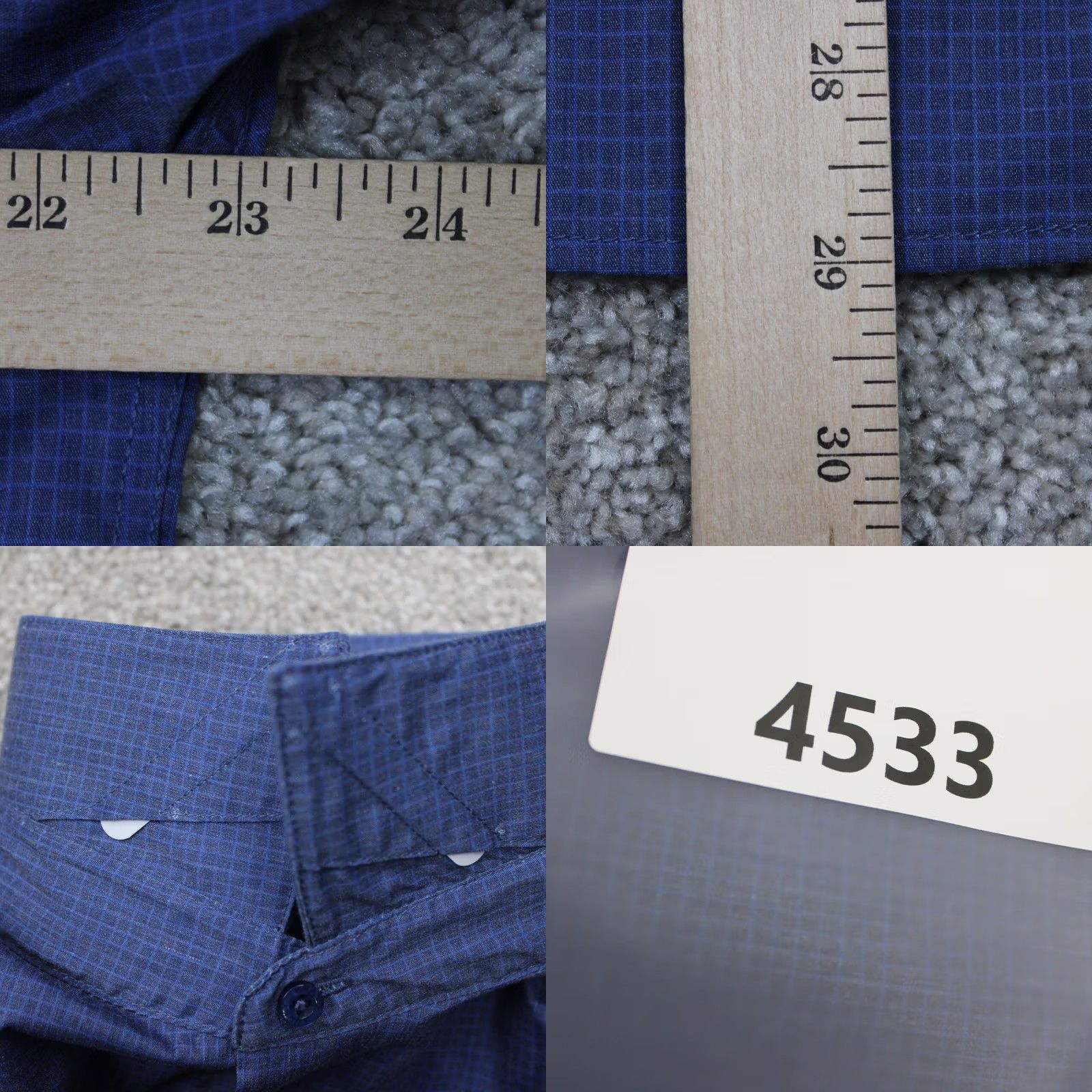 Lucky Brand Lucky Brand Slim Fit Button-Up Shirt Men Large Blue Cotton/Poly Stretch L/S Geometric Pattern Shirt Size US L / EU 52-54 / 3 - 9 Thumbnail