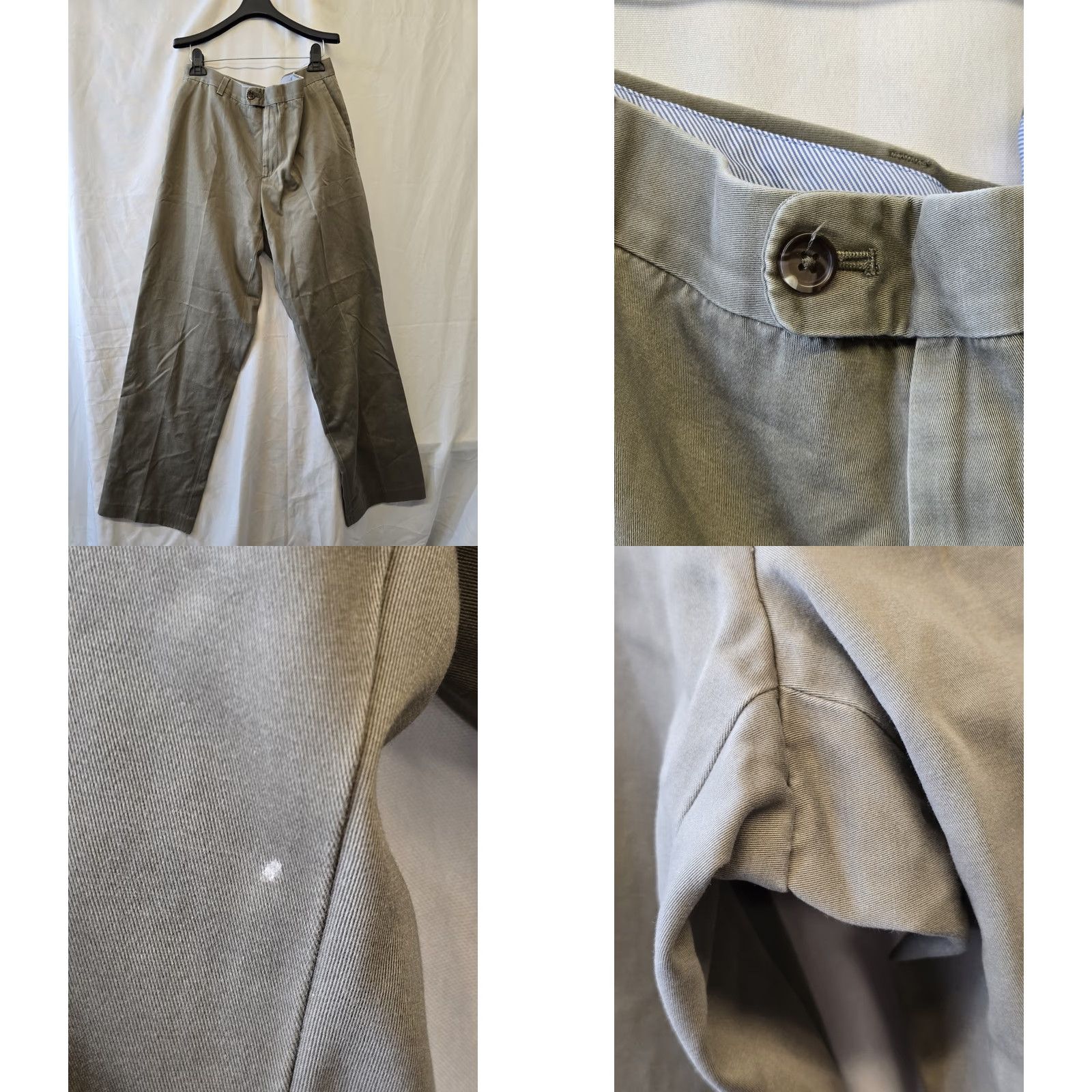 Vintage Kirkland Signature Men’s Dress Pants - Black Khaki - 38x34 - Flat Front - Cotton - 2 Lot - Regular - Pockets - Size 38x34 - Men Size US 38 / EU 54 - 9 Thumbnail