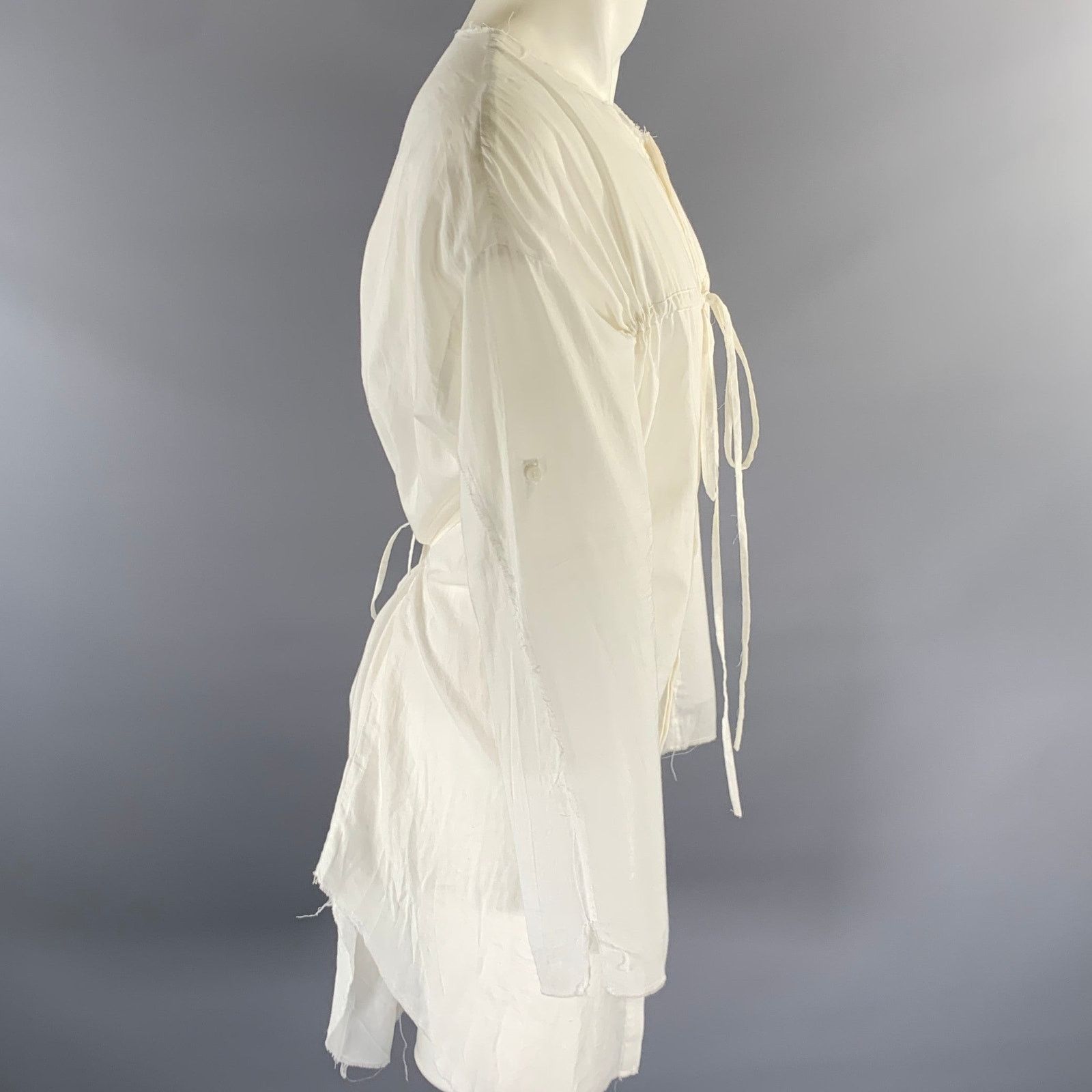 Other ASKYY TOKYO Size M White Silk Blend Long Sleeve Shirt Size US M / EU 48-50 / 2 - 3 Thumbnail