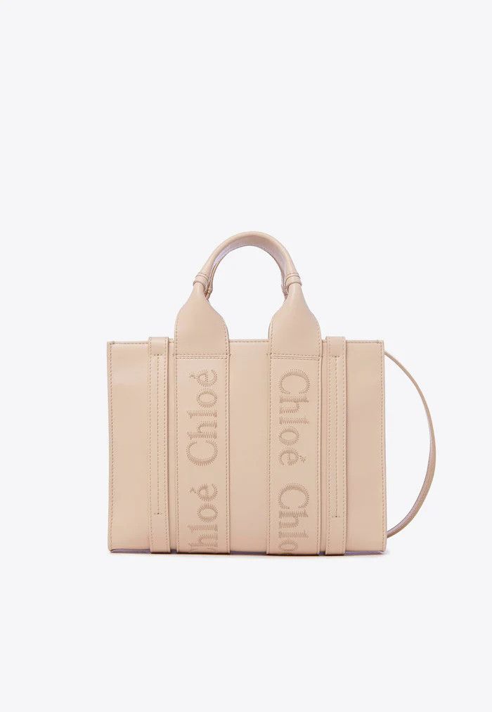 Chloe o1loc1c10425 Size:OS / Woody Small Tote Bag in Cement Pink Size ONE SIZE - 1 Thumbnail
