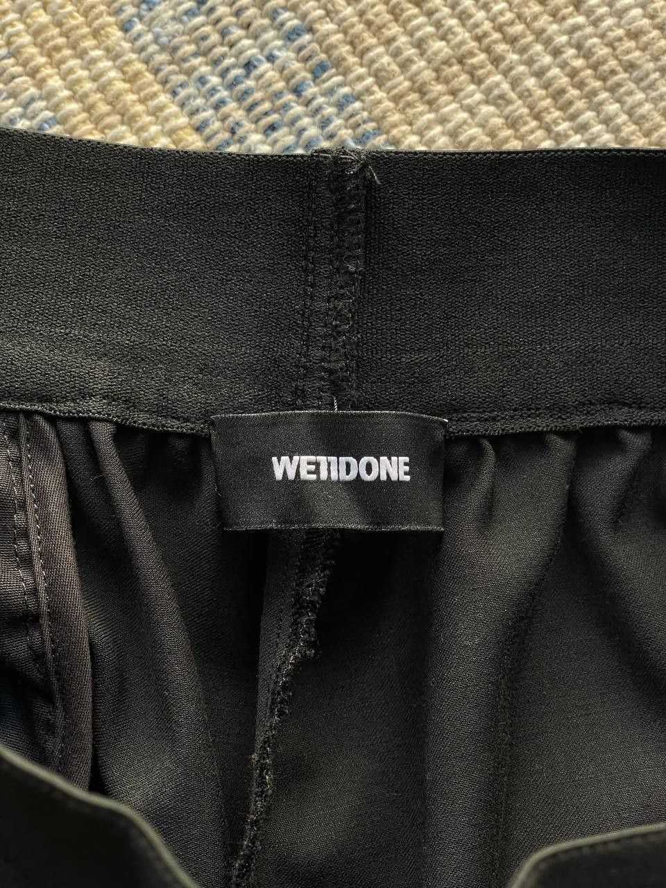 WE11DONE We11Done Stitching Black Cotton Track Oversize Fit Shorts Size US 34 / EU 50 - 8 Thumbnail