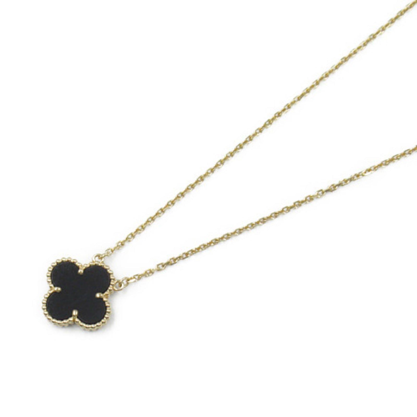 Van Cleef & Arpels Van Cleef Arpels Alhambra Necklace Onyx K18 (Yellow Gold) Black Size ONE SIZE - 1 Thumbnail
