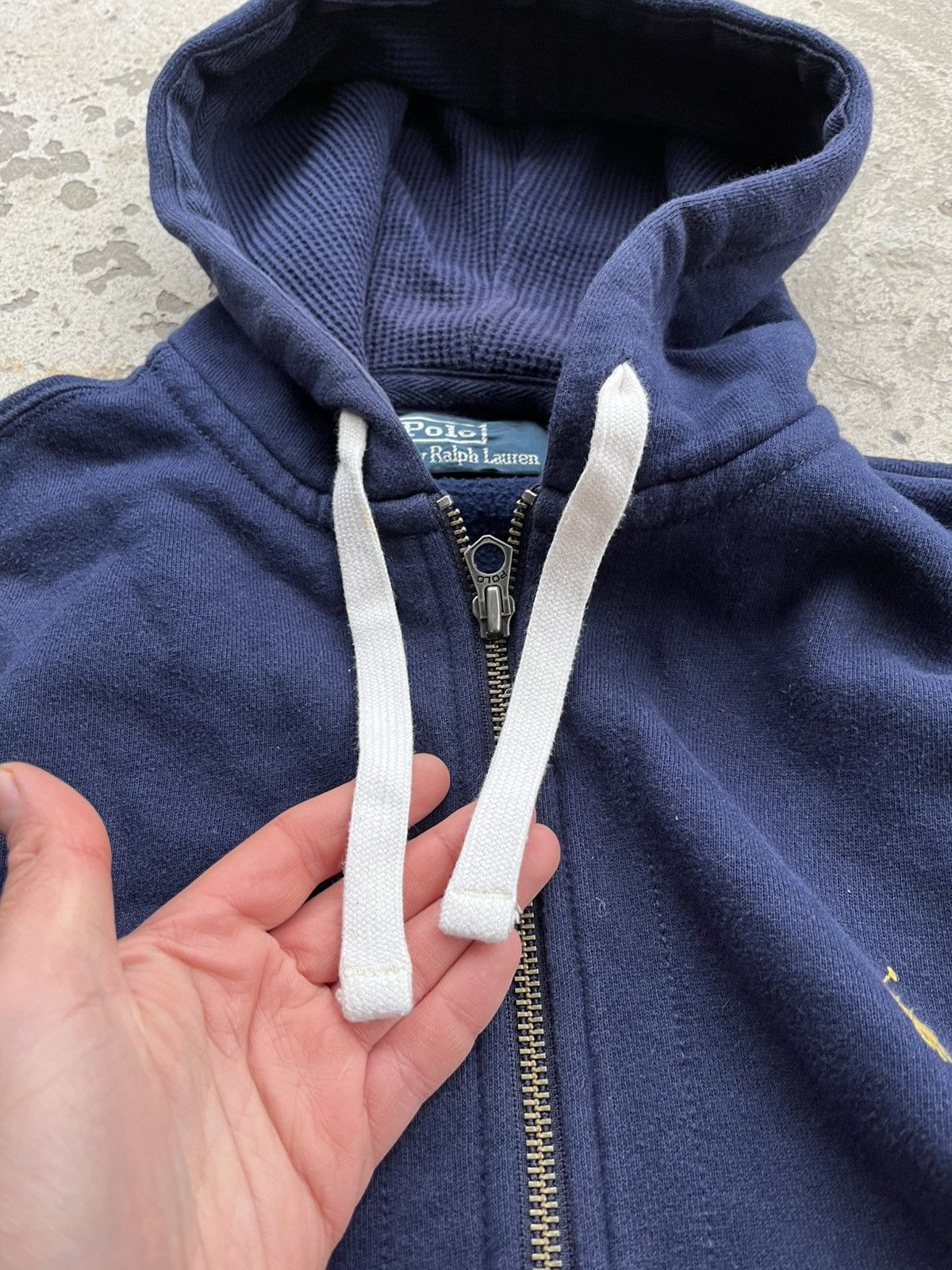 Polo Ralph Lauren × Vintage Vintage Polo Ralph Lauren Cotton Zip Up Faded Hoodie Blue Size US M / EU 48-50 / 2 - 11 Thumbnail