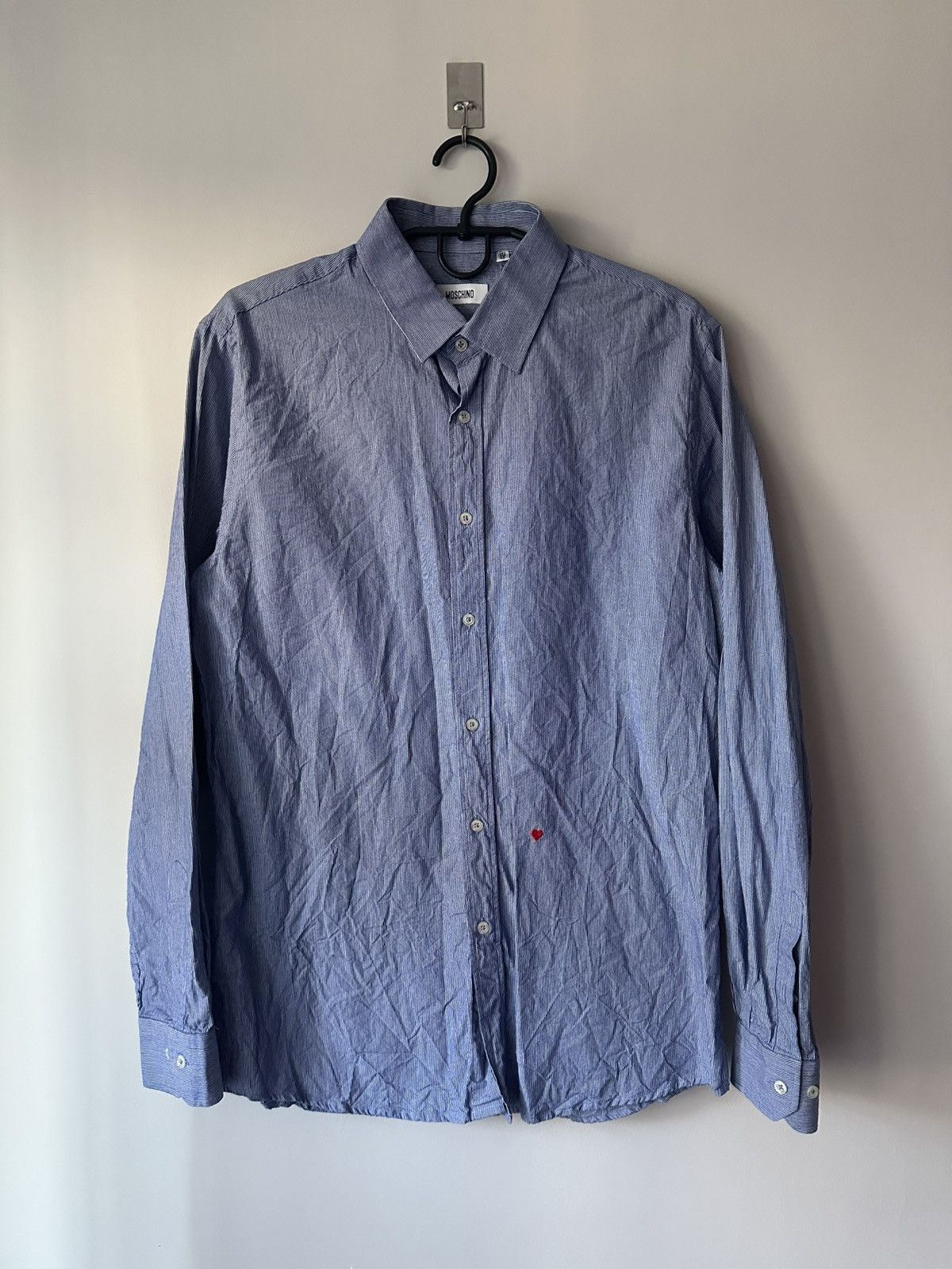 Moschino Moschino striped shirt heart men’s M Size US M / EU 48-50 / 2 - 1 Thumbnail
