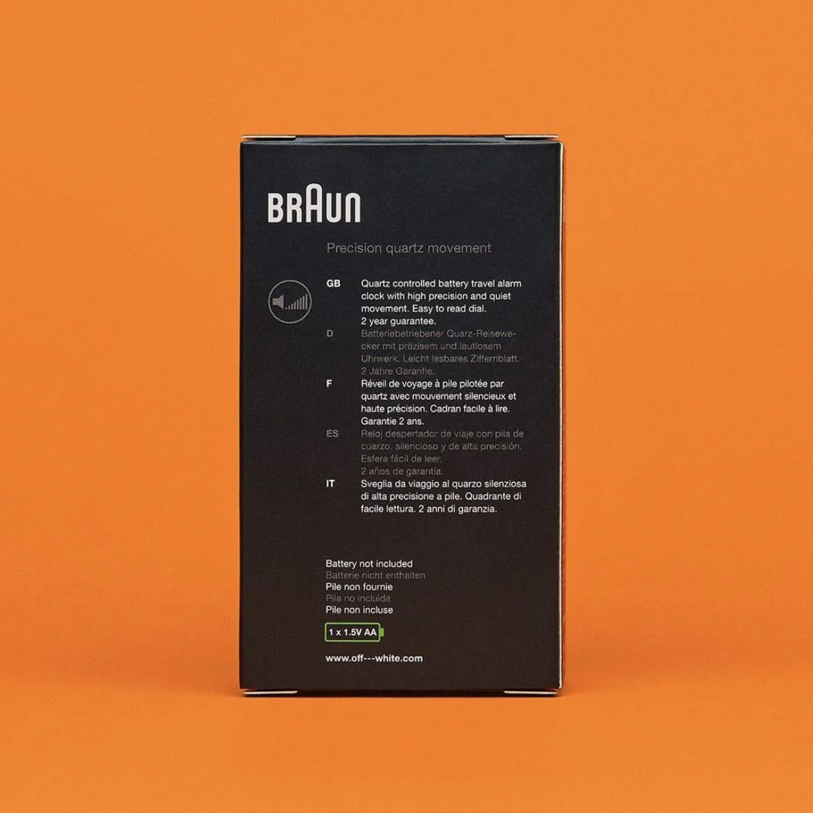 Off-White Off-White x Braun Limited Edition Analogue Alarm Clock Size ONE SIZE - 5 Thumbnail