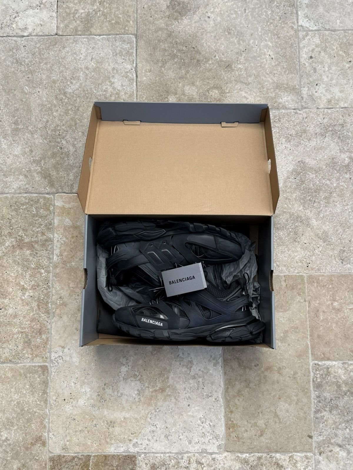 Balenciaga Black Track Sneaker Size 45