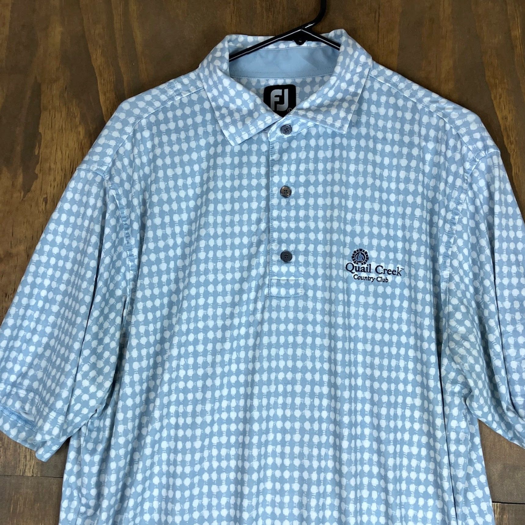Footjoy FootJoy Polo Shirt Mens Blue White Quail Creek Short Sleeve Athletic Stretch L Size US L / EU 52-54 / 3 - 2 Thumbnail