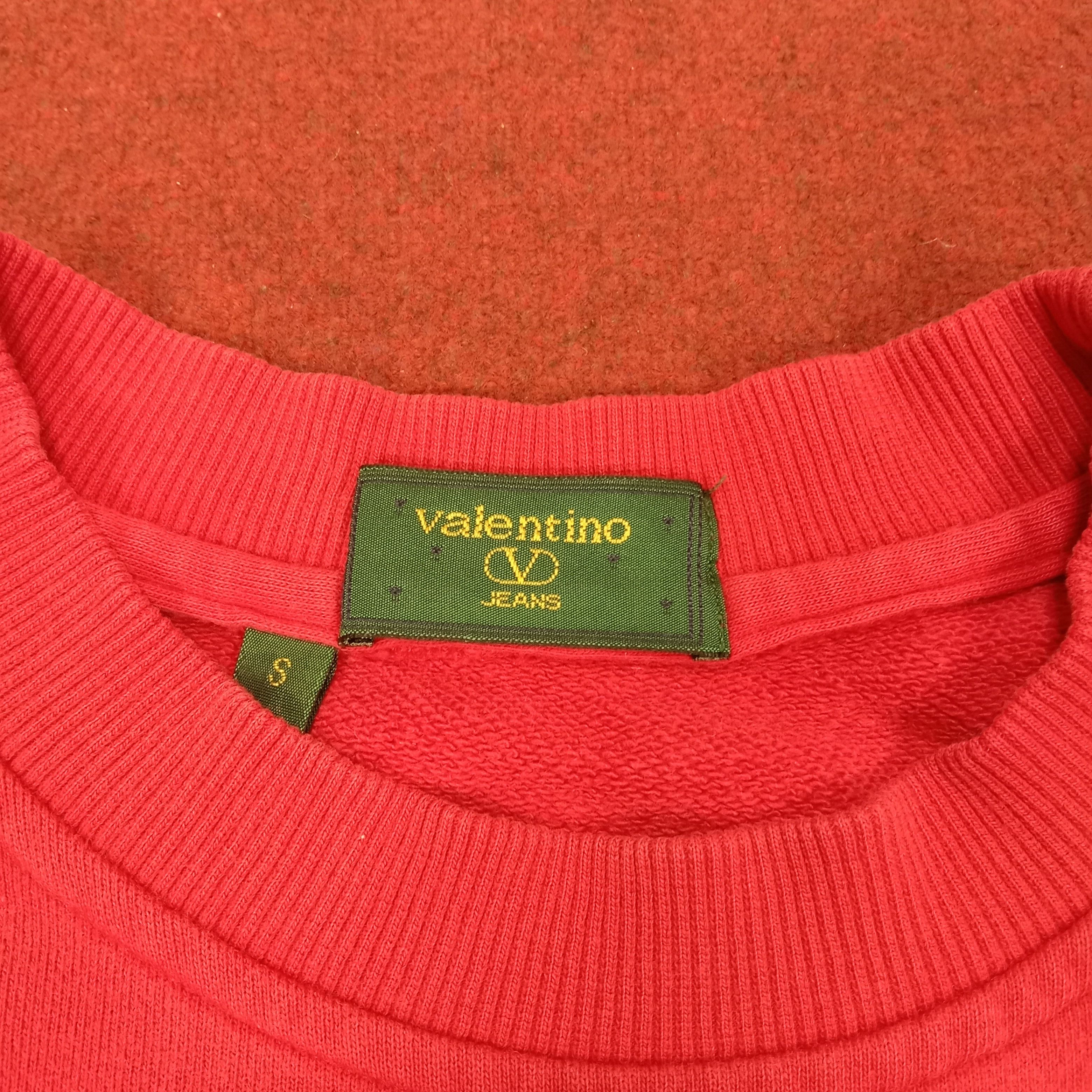 Valentino × Vintage Valentino Jeans Center Design Streetwear Style Sweatshirt Size US M / EU 48-50 / 2 - 8 Thumbnail