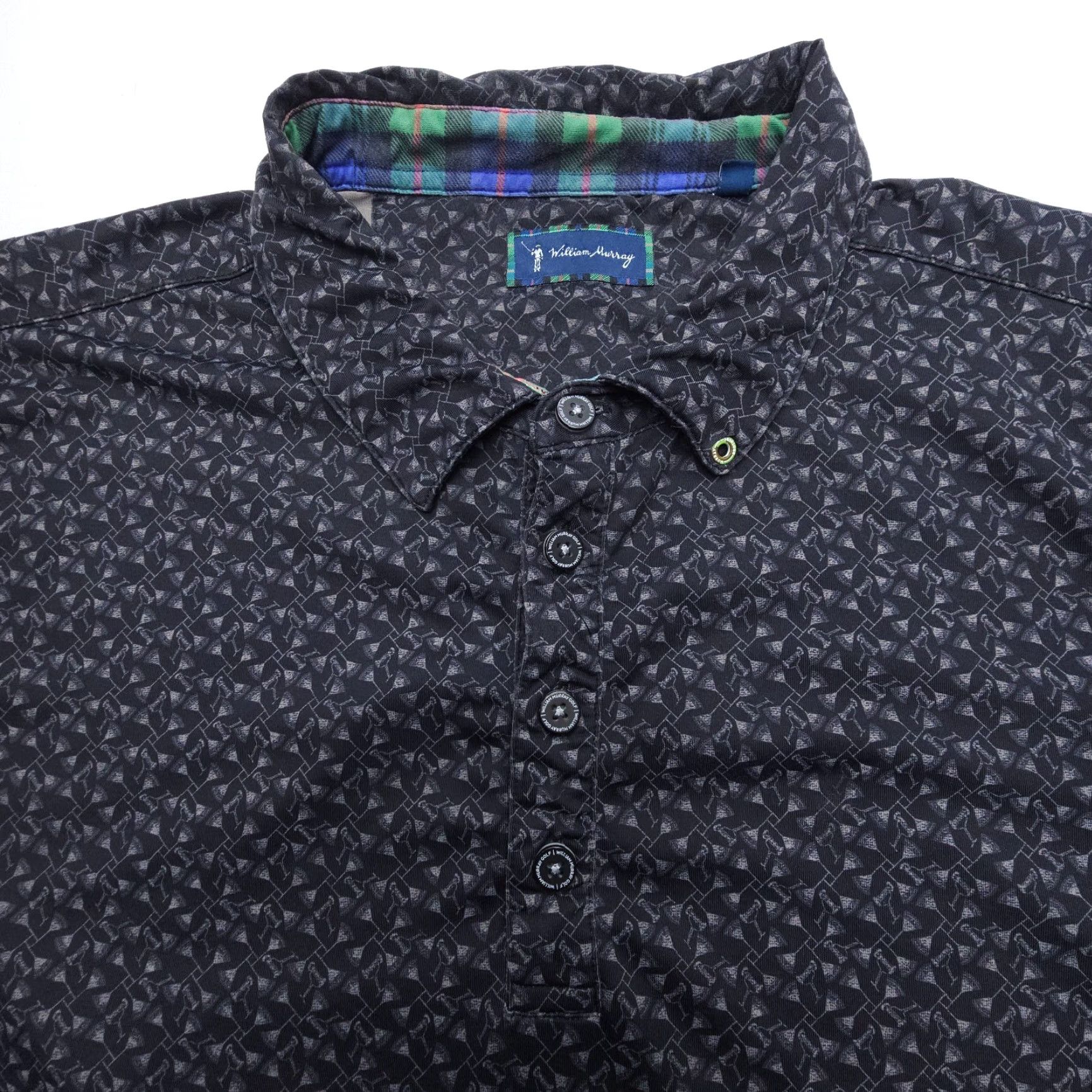 Vintage William Murray Golf Polo Shirt Mens L Geometric Martini Print Polo Shirt Size US L / EU 52-54 / 3 - 2 Thumbnail