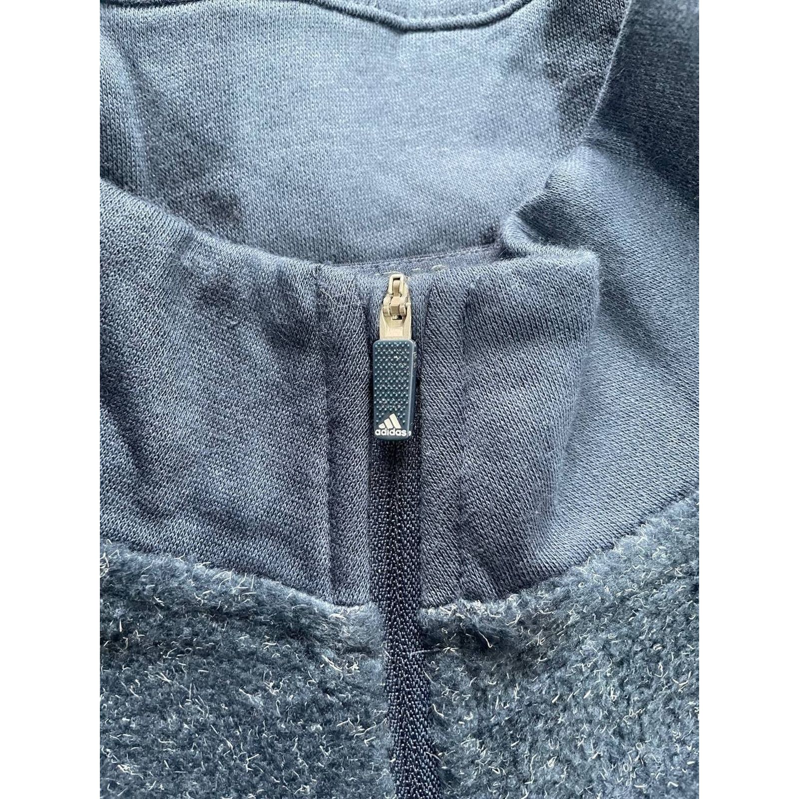 Adidas Vintage Adidas Blue Full Zip Sherpa Panel Jacket Size M Size US M / EU 48-50 / 2 - 10 Thumbnail