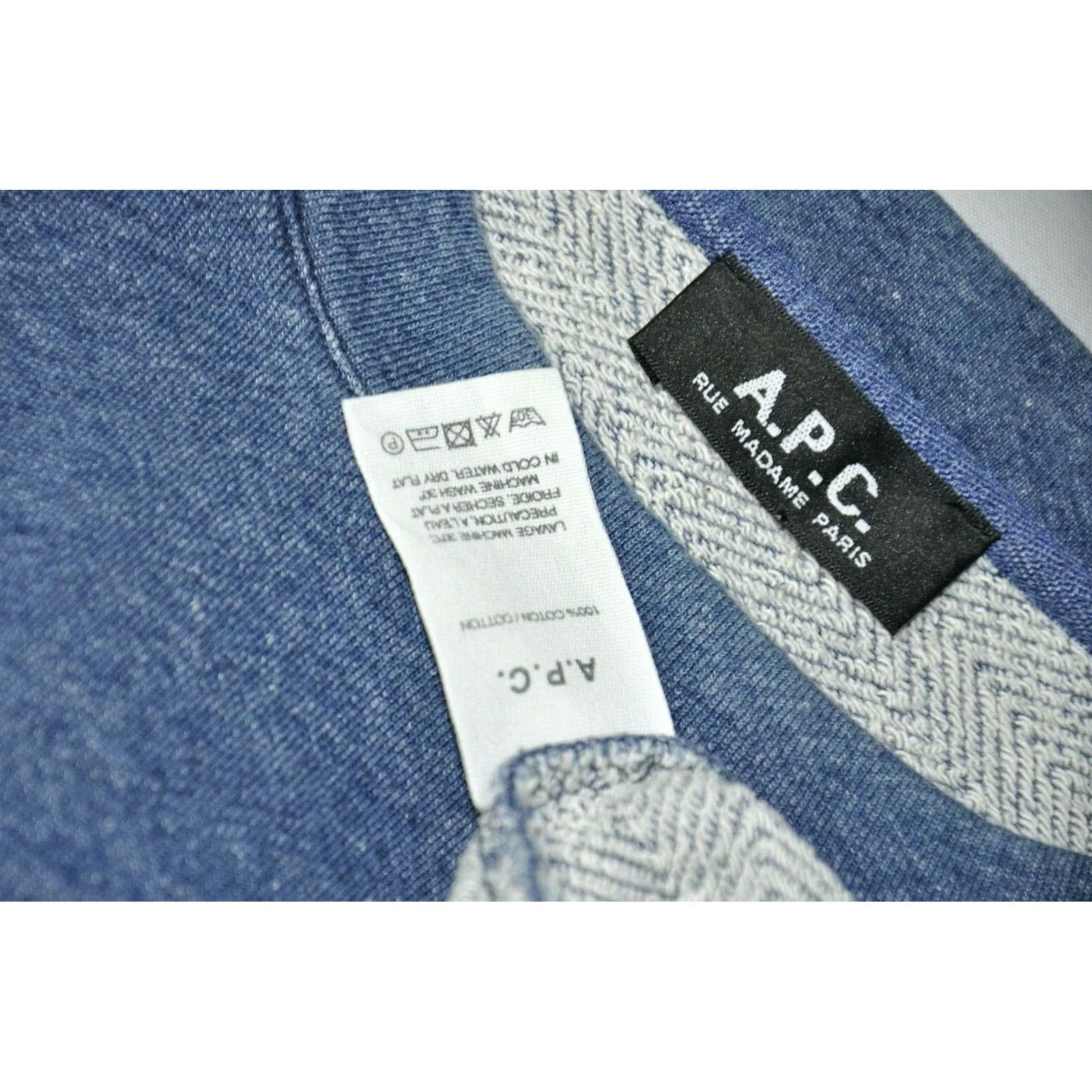 A.P.C. A.P.C Blue Long Sleeve Pullover Sweatshirt Classic Crewneck S Mens Size US S / EU 44-46 / 1 - 7 Thumbnail