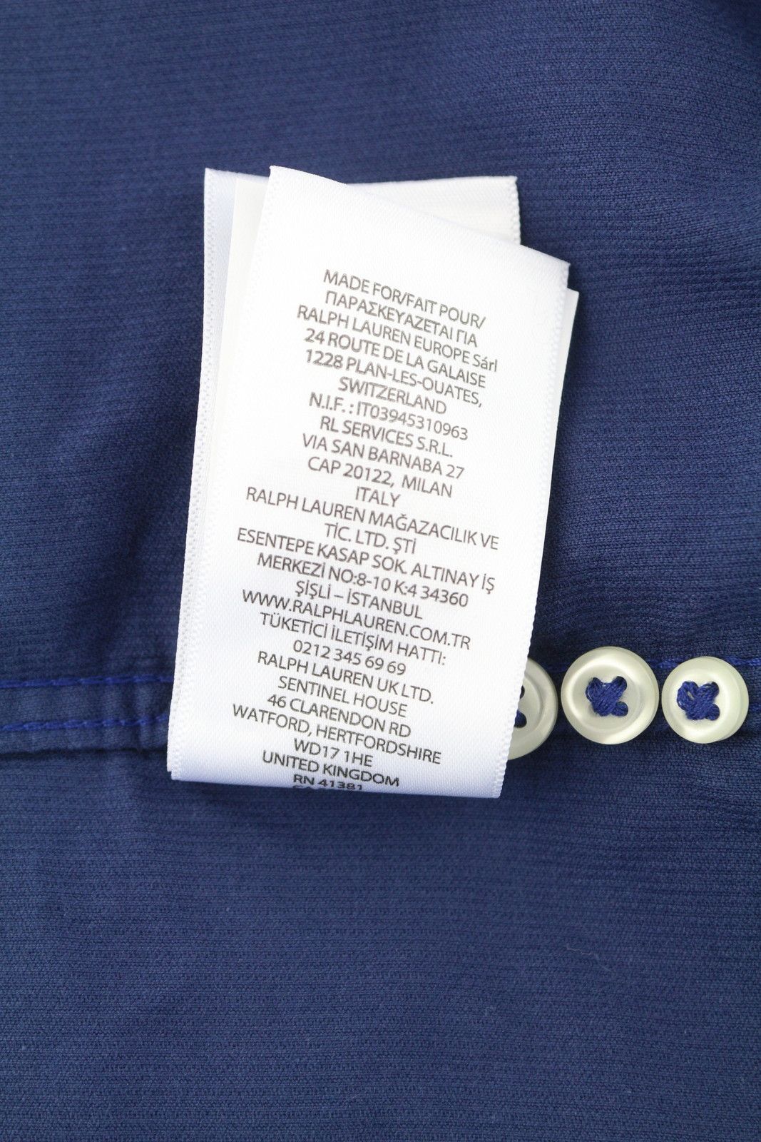 Ralph Lauren L Blue Corduroy Fit Button Down Neck Logo 86989 Size US L / EU 52-54 / 3 - 10 Thumbnail
