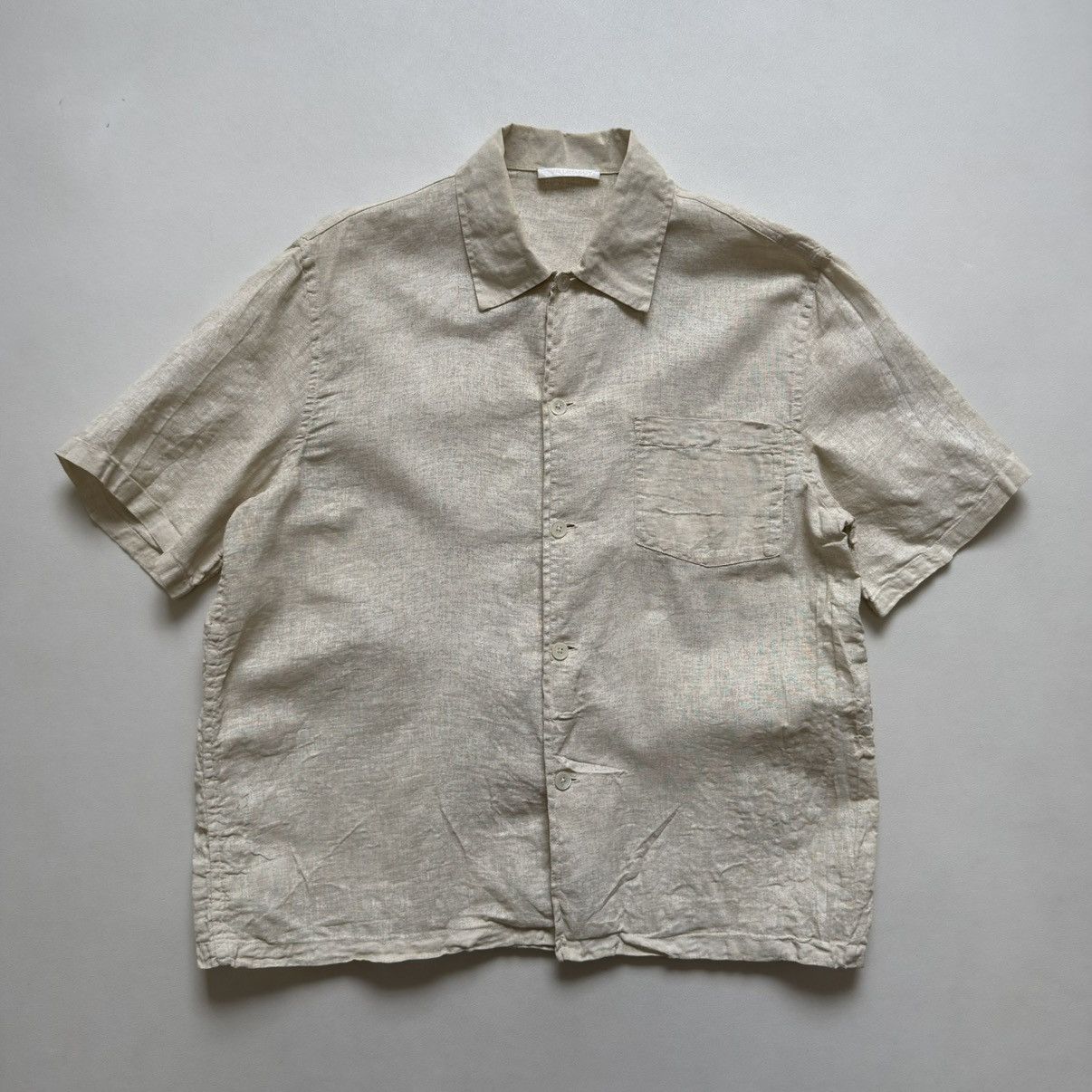 Our Legacy ‘White Painted’ Beige Linen Box Shirt Size US M / EU 48-50 / 2 - 2 Thumbnail
