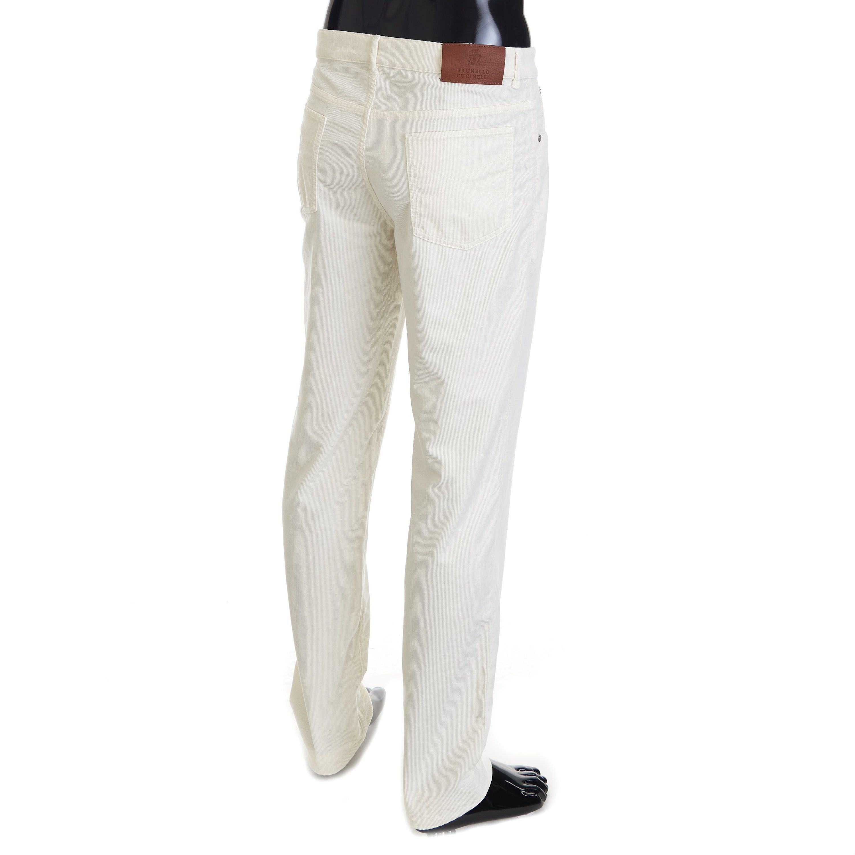 Brunello Cucinelli Off White Garment-Dyed Italian Fit Five-pocket Trousers Size US 26 / EU 42 - 5 Thumbnail