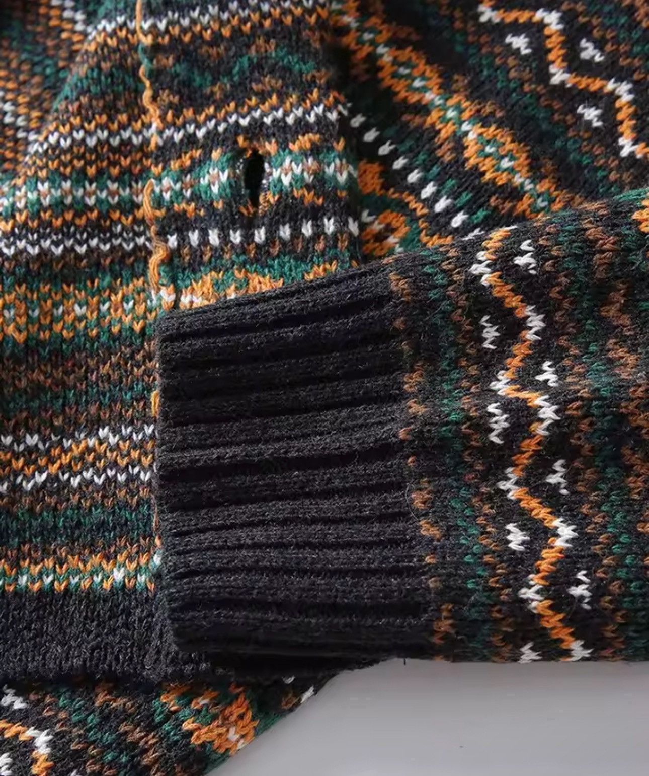Vintage Retro Vintage Style Knitted Japanese Cardigan Sweater Size US XL / EU 56 / 4 - 5 Thumbnail