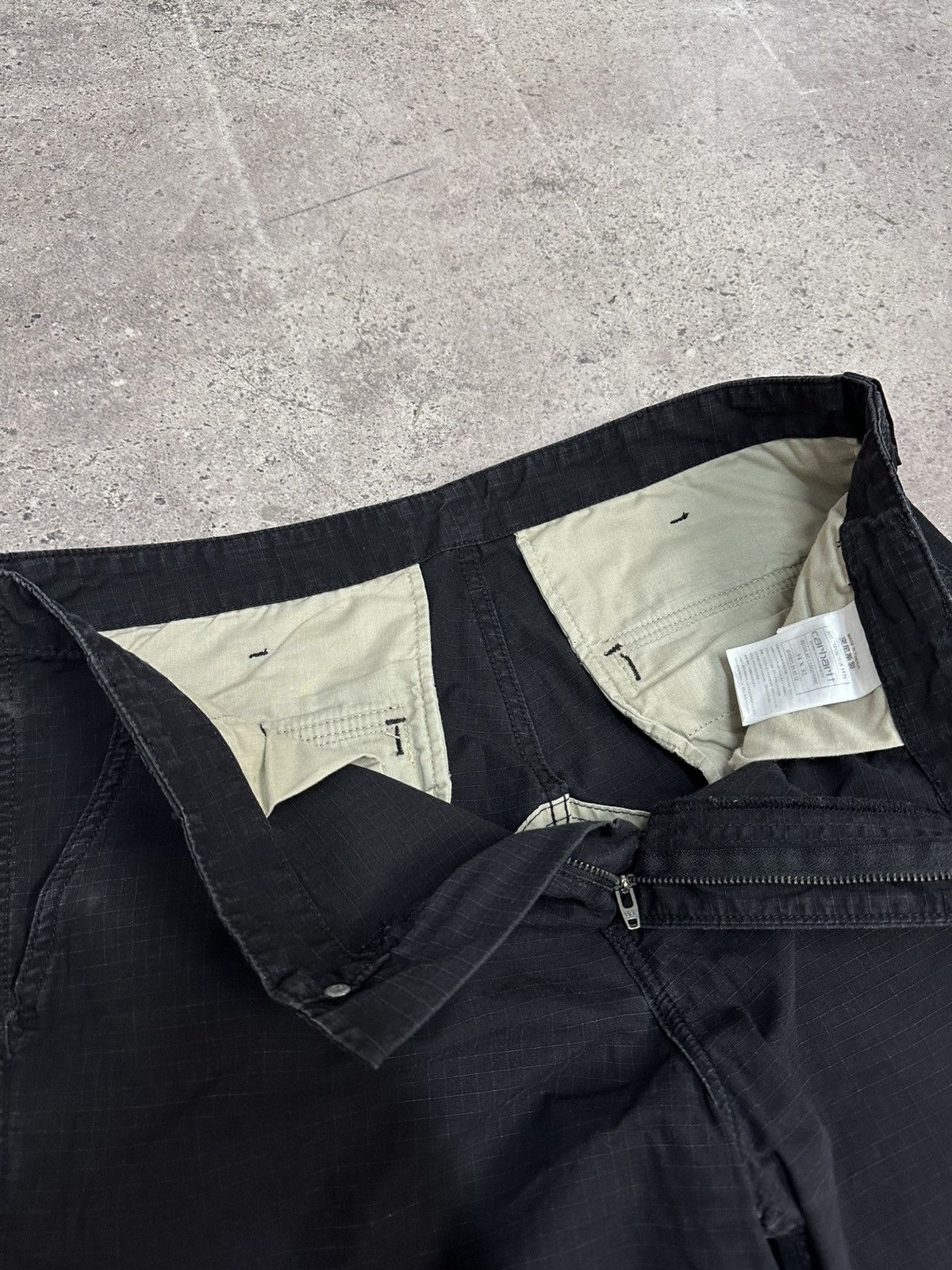 Carhartt Vintage Carhartt WIP Cargo Pants Ripstop Work Black Y2K Size US 34 / EU 50 - 8 Thumbnail
