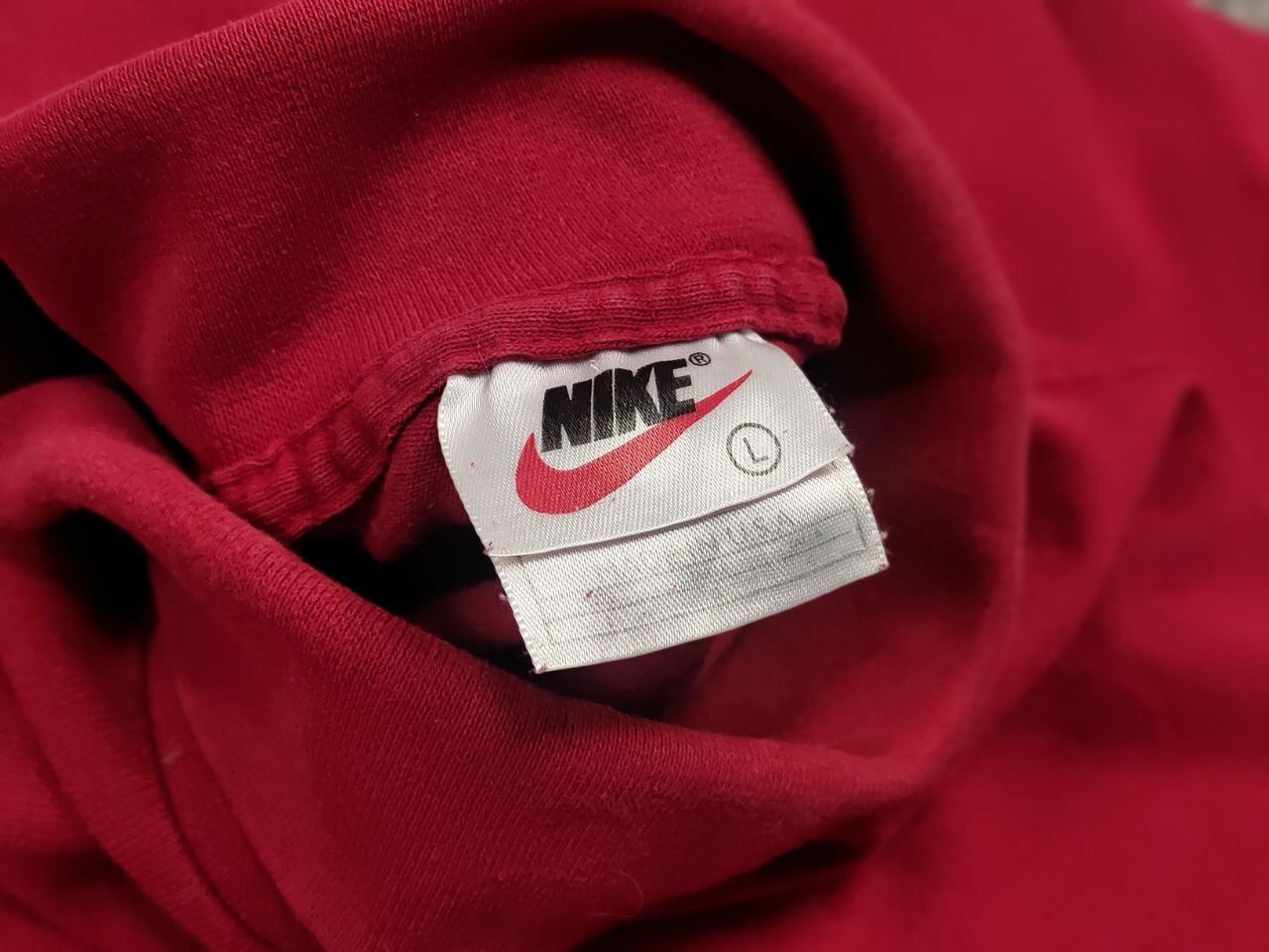 Nike Vintage 90's Nike logo red Long Sleeve Mock Neck Made in USA Size US L / EU 52-54 / 3 - 16 Thumbnail