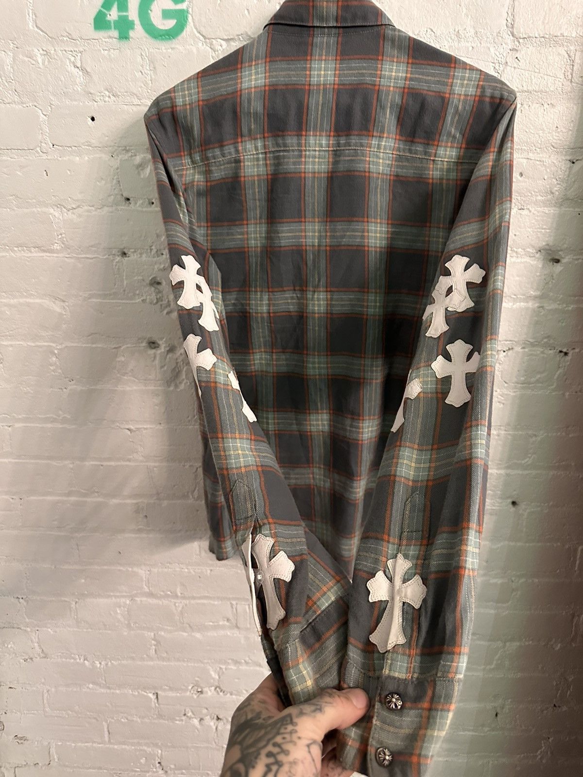 Chrome Hearts Chrome Hearts 1:1 FLOODED Cross Patch Shirt Size US L / EU 52-54 / 3 - 3 Thumbnail
