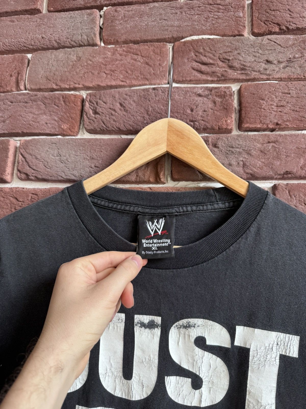 Vintage Vintage 00s WWE WWF The Rock Just Bring It Black Vintage Tee Size US XL / EU 56 / 4 - 6 Thumbnail