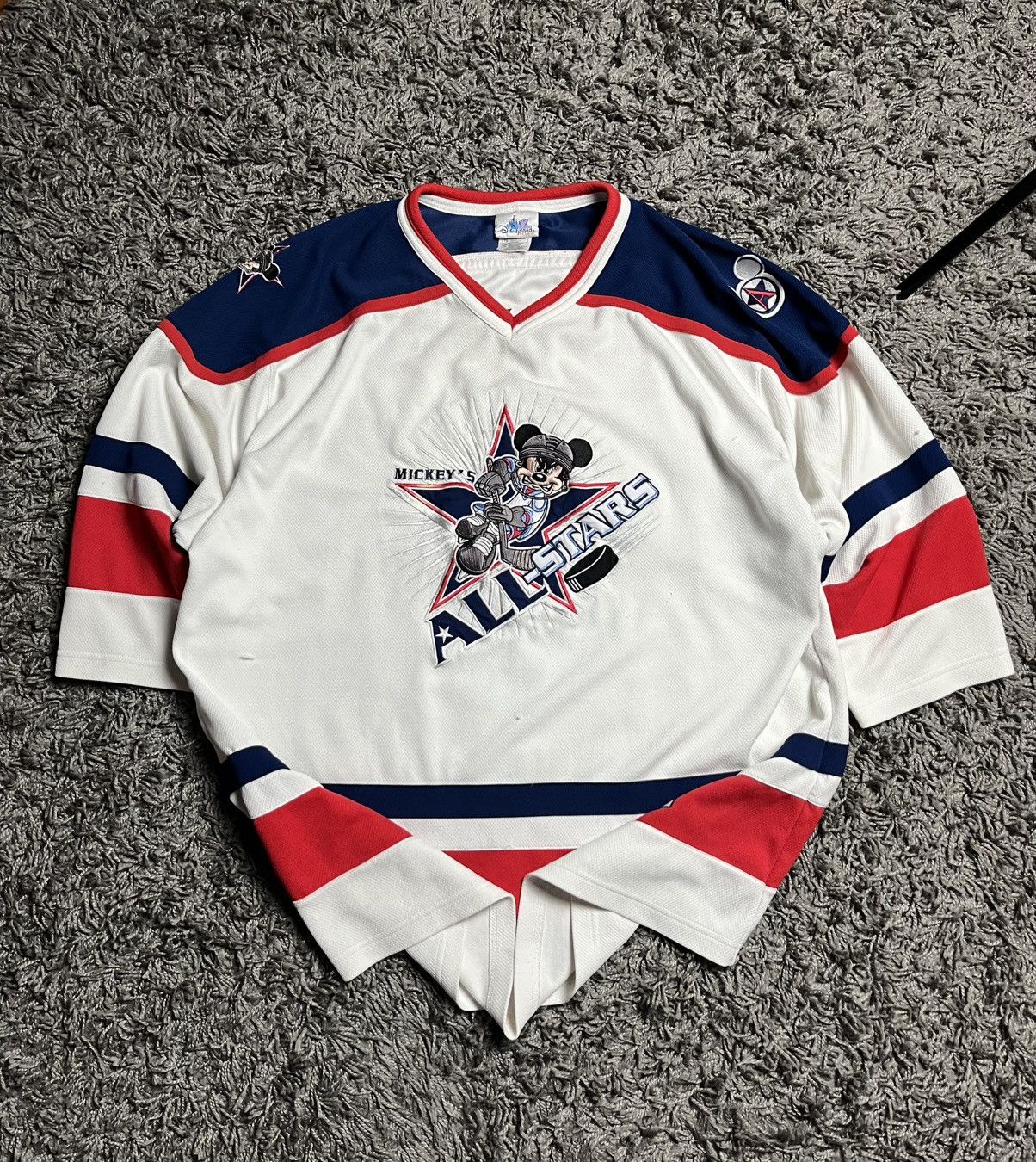 Mickey Mouse Vintage Disney Mickey’s All Stars Hockey Jersey 90s Size US XL / EU 56 / 4 - 2 Thumbnail