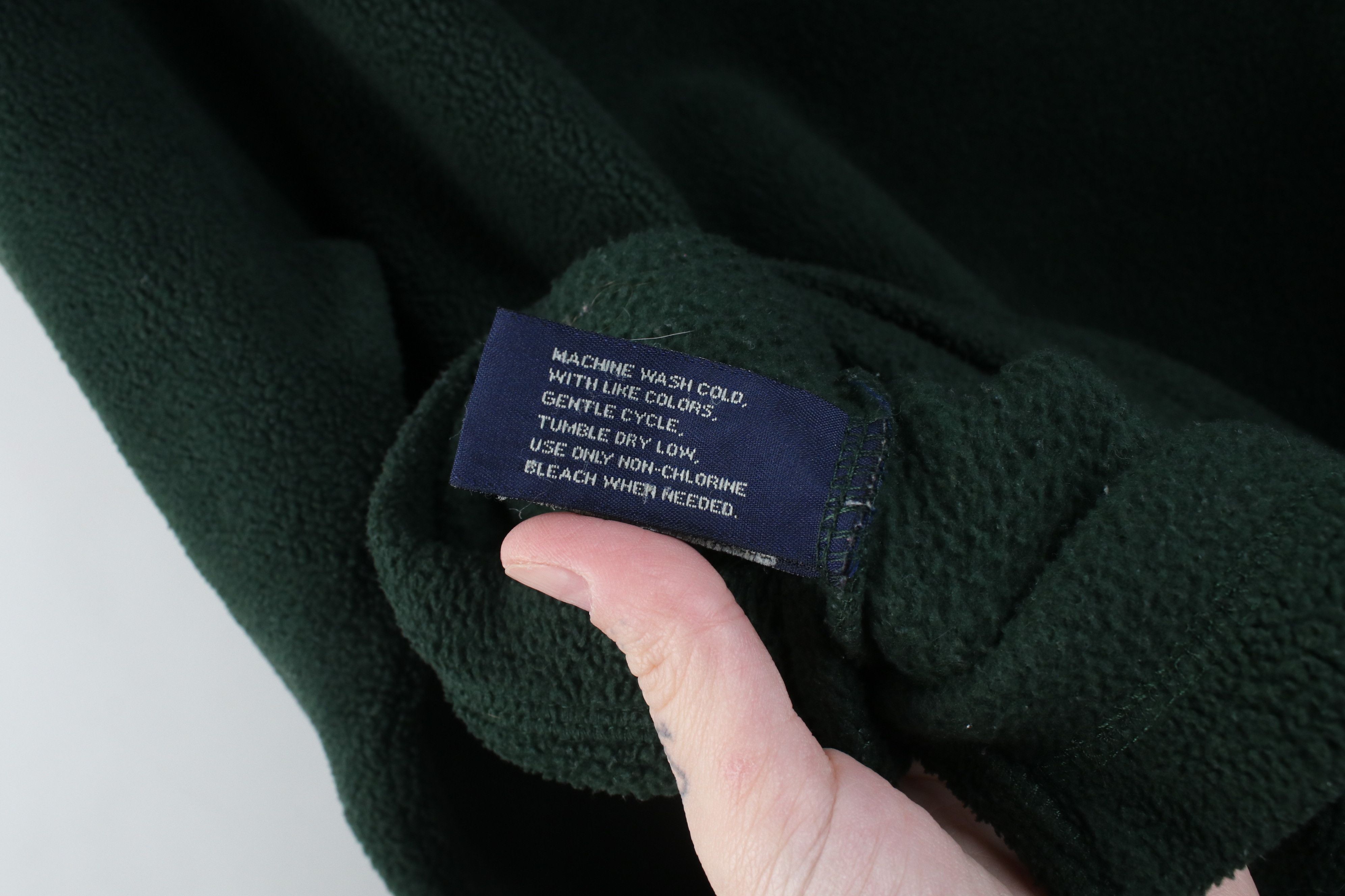Vintage Vintage 90s Streetwear Heavy Fleece Crewneck Sweater Green Size US XL / EU 56 / 4 - 7 Thumbnail