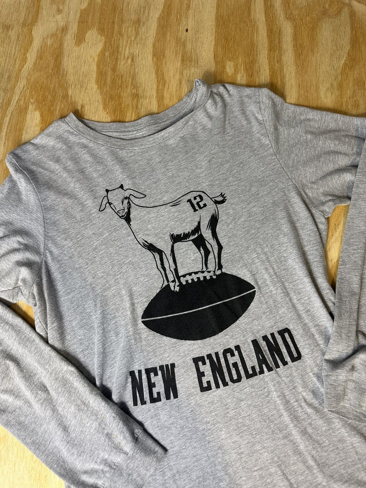 Vintage Tom Brady Goat Funny Longsleeve Patriots Grey New England Size US M / EU 48-50 / 2 - 1 Thumbnail