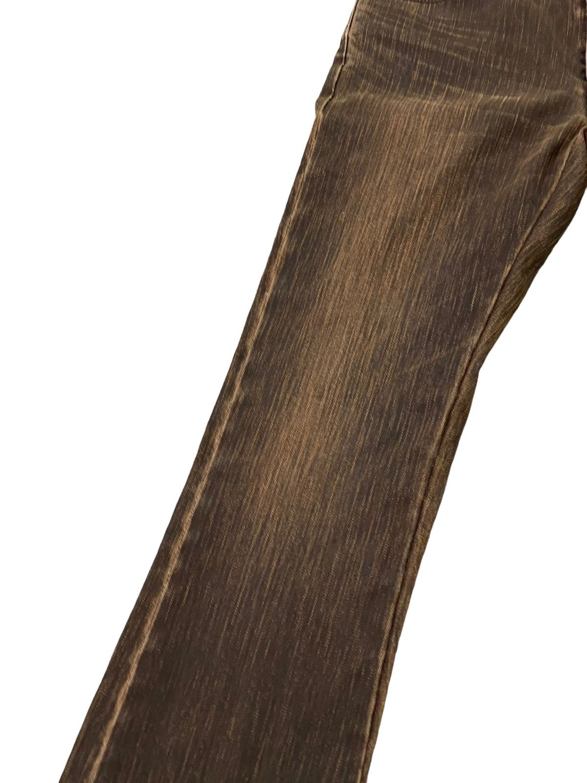 Japanese Brand Flare Jeans Lee Japan Pinstriped Low Rise Boot Cut 7🟦0 Size US 29 - 6 Thumbnail
