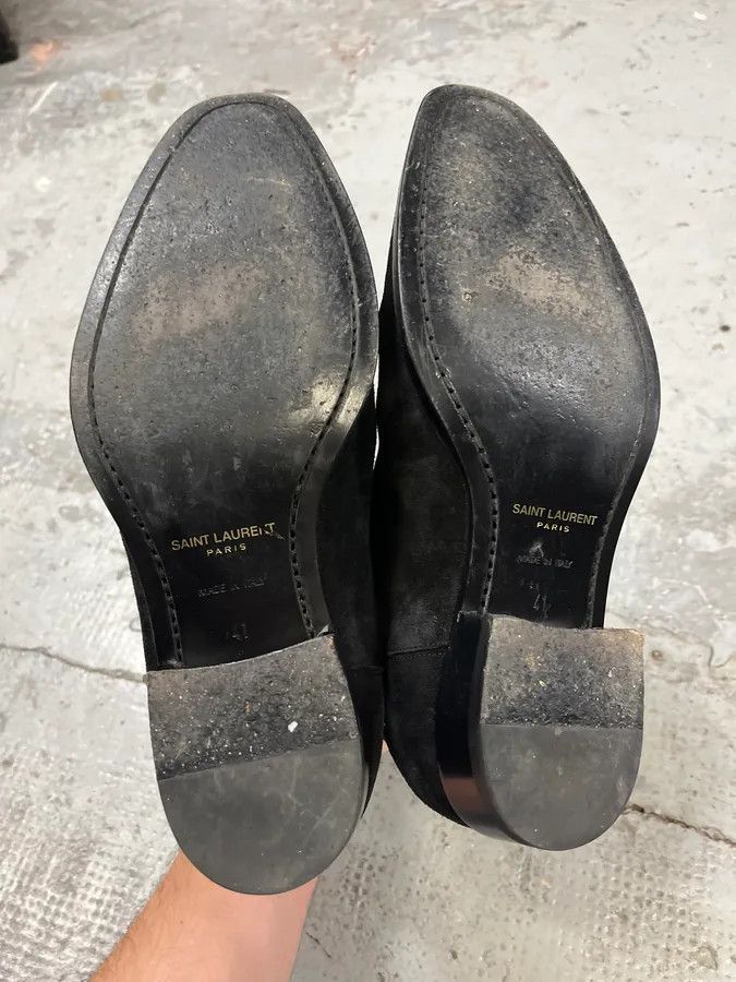 Saint Laurent Paris Saint Laurent Black Suede Leather Boots Size US 8 / EU 41 - 6 Thumbnail
