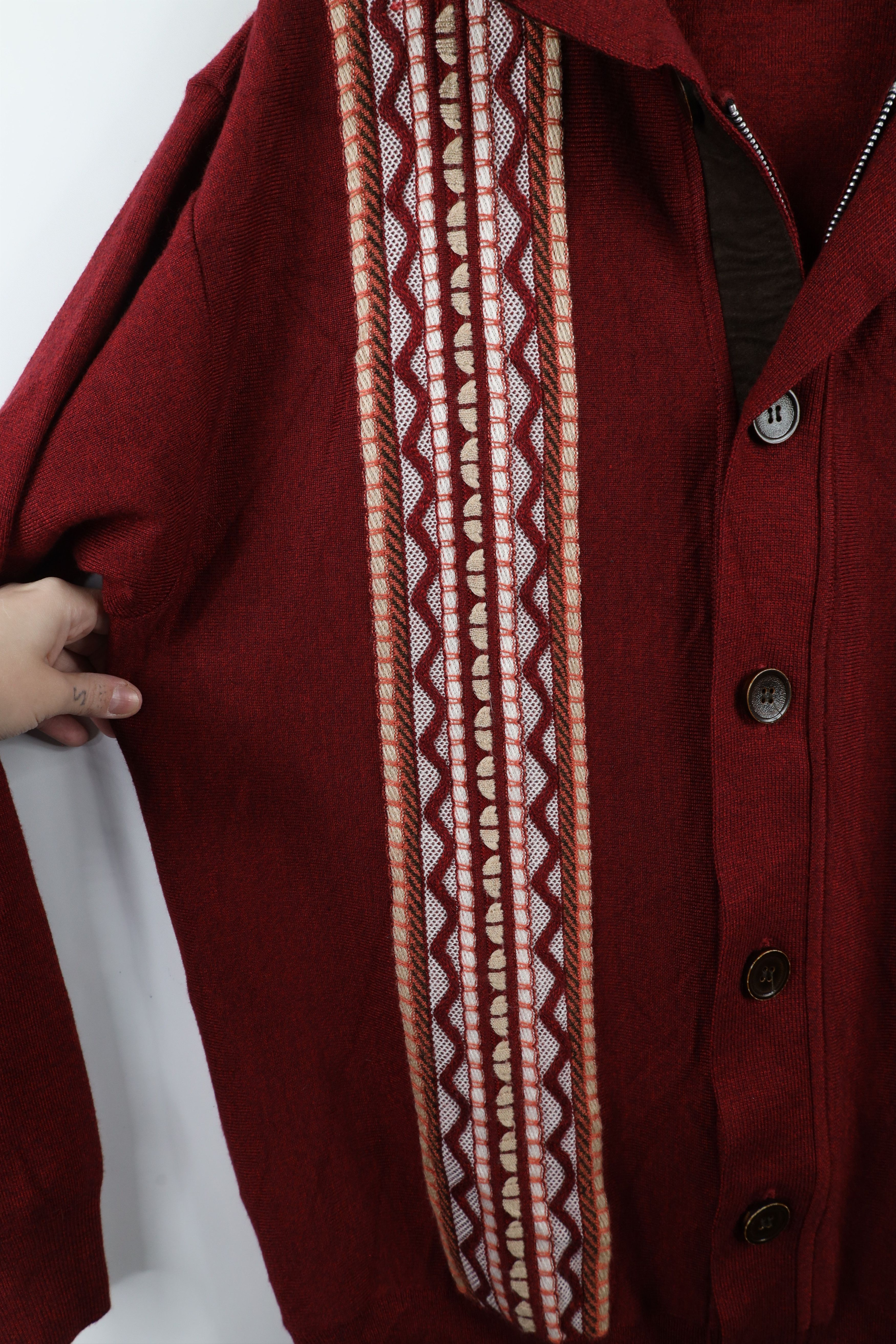 Vintage Vintage 90s Coogi Style Zip Button Knit Cardigan Sweater Size US XXL / EU 58 / 5 - 5 Thumbnail