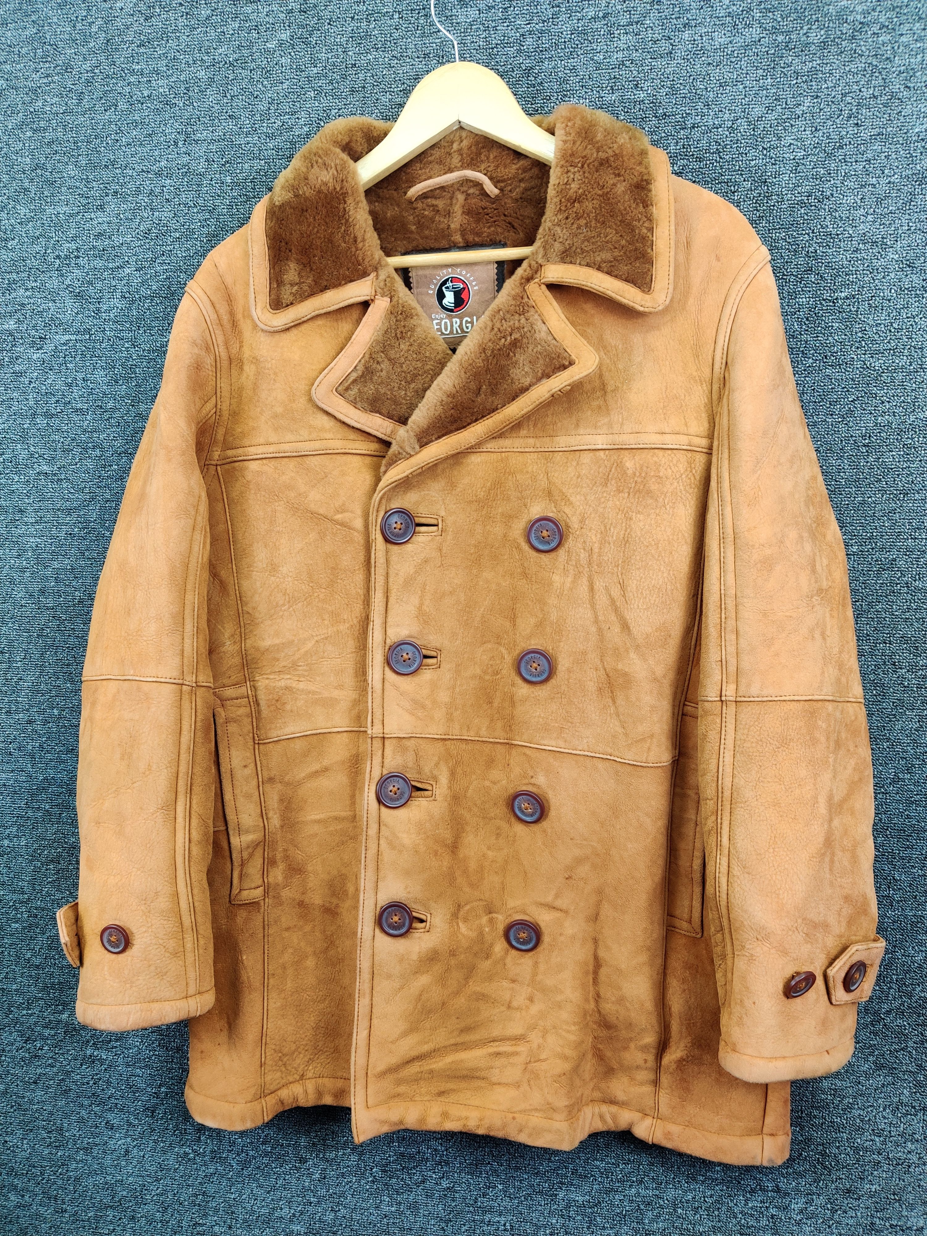 Leather Vintage Georgia Sheepskin Coat Leather Jacket Size US L / EU 52-54 / 3 - 2 Thumbnail