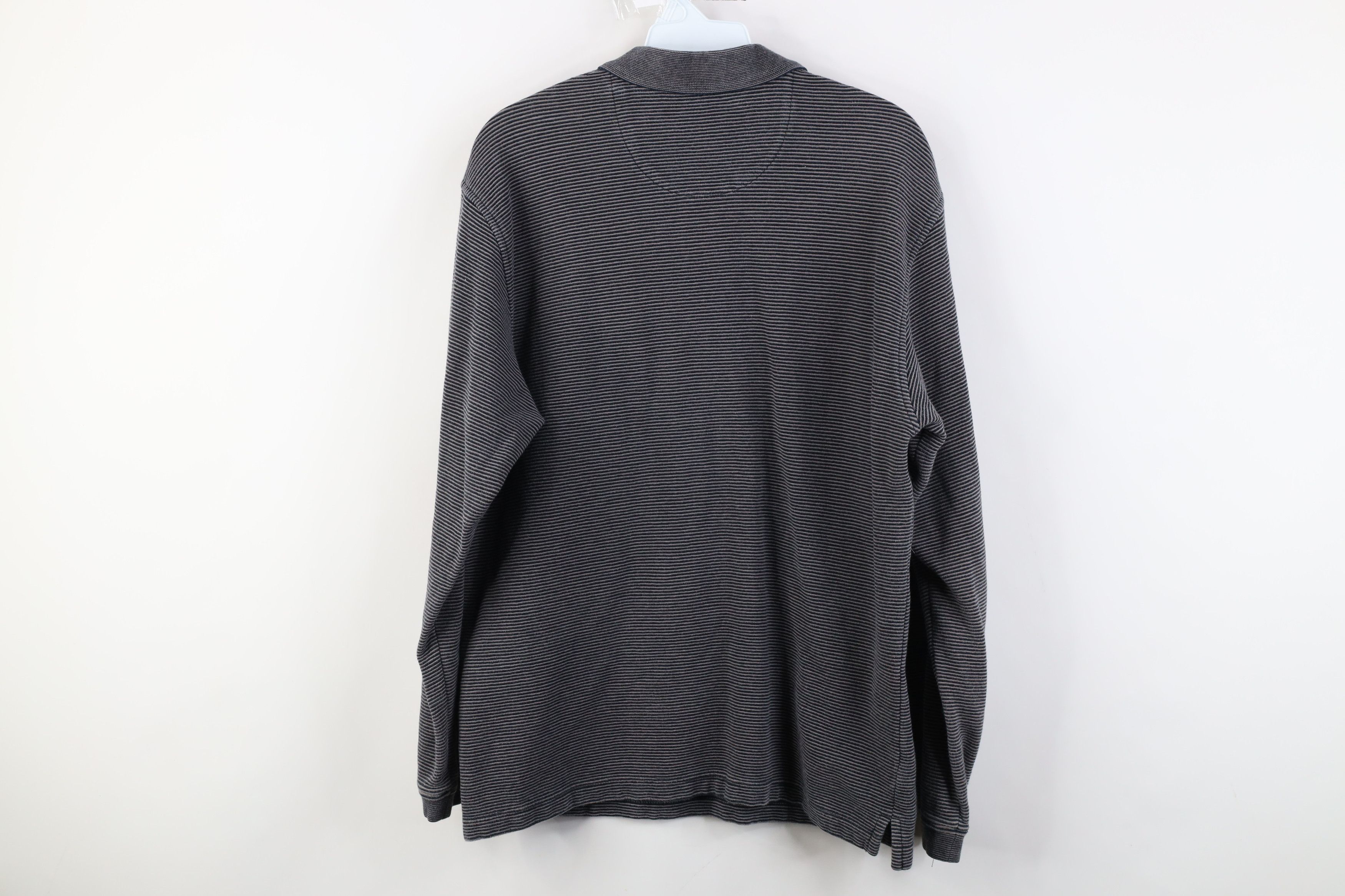 Vintage Vintage 90s Streetwear Ribbed Knit Long Sleeve Rugby Polo Size US M / EU 48-50 / 2 - 9 Thumbnail