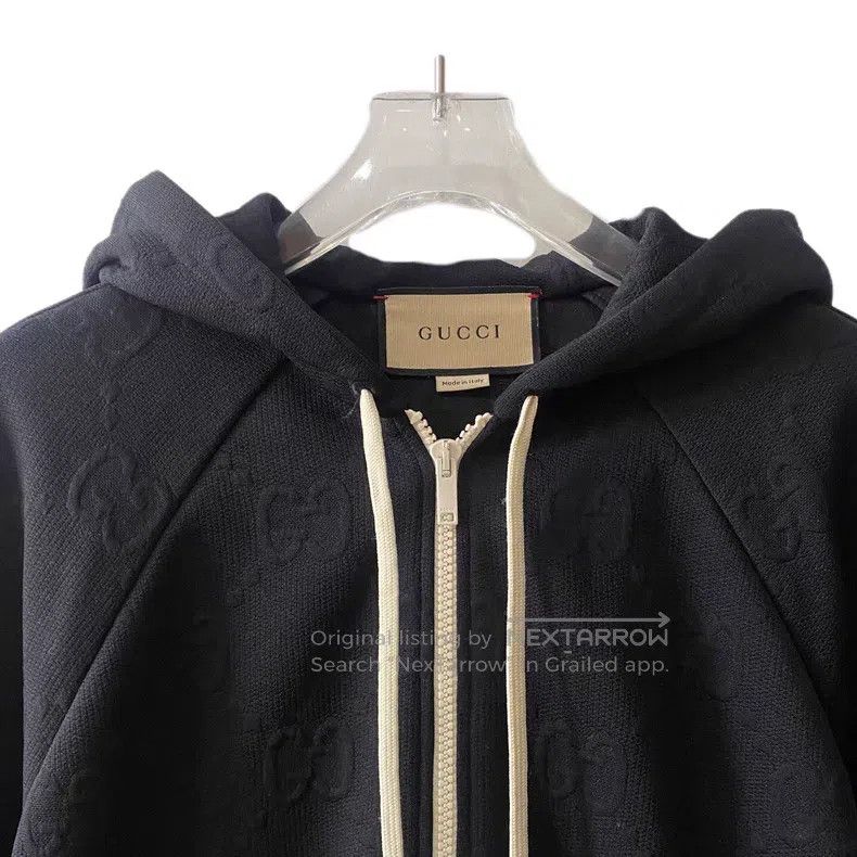 Gucci Gucci Black double G jacquard dark pattern full print hood Size XS / US 0-2 / IT 36-38 - 3 Thumbnail