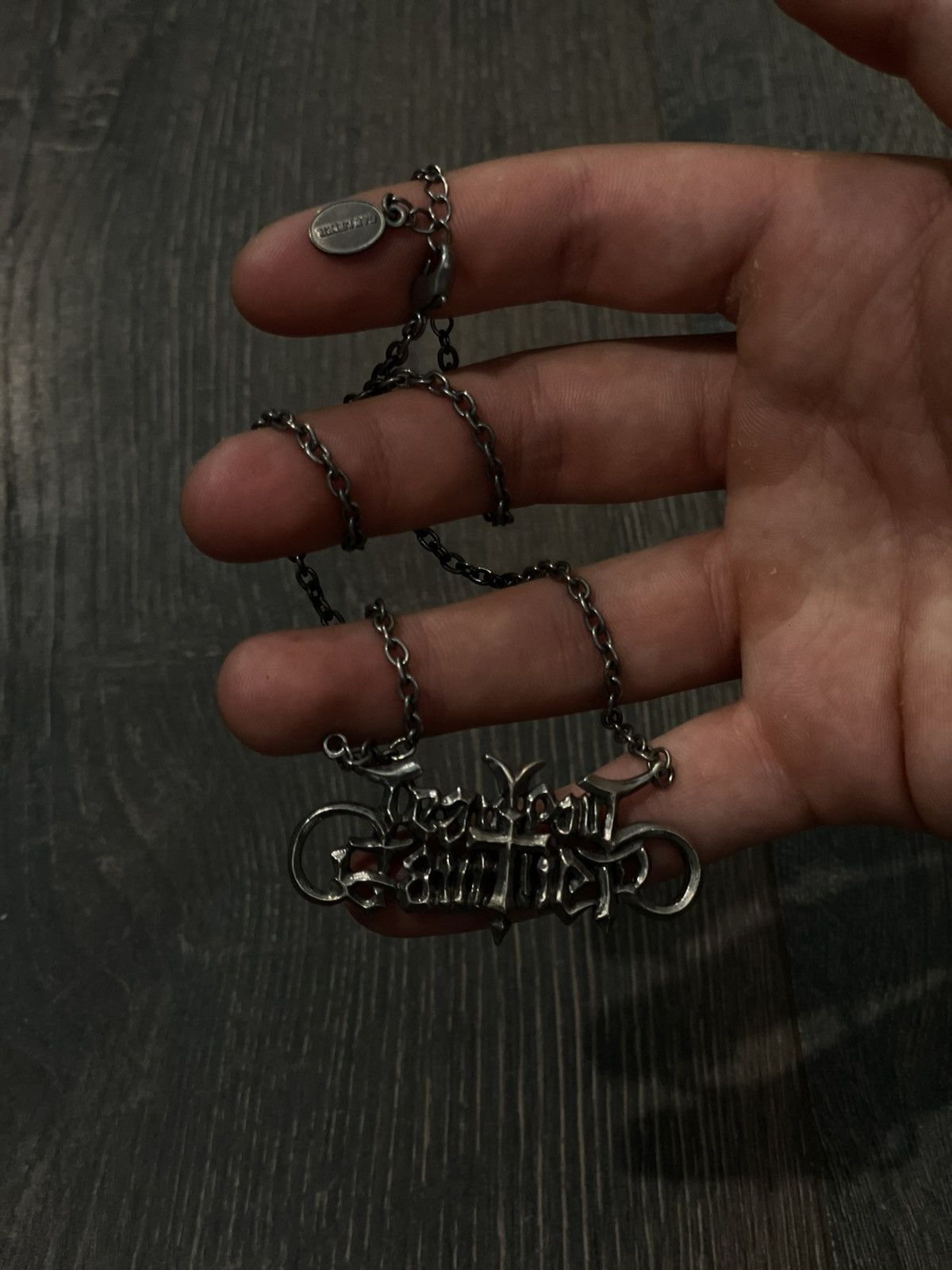 Jean Paul Gaultier × Vintage Jean Paul Gaultier 90s gothic spellout satanic logo necklace Size ONE SIZE - 6 Thumbnail