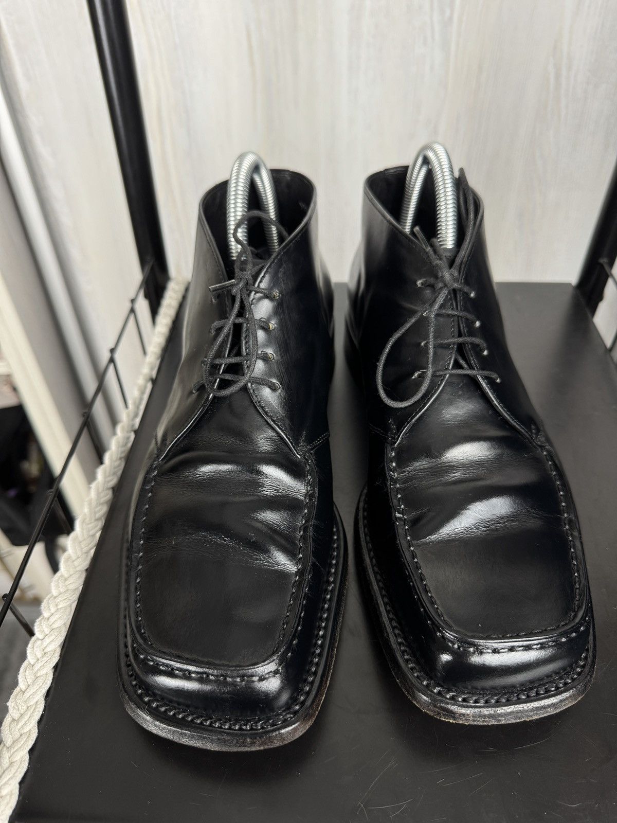 Premiata Premiata black leather boots avant garde made in Italy Size US 7 / EU 40 - 6 Thumbnail